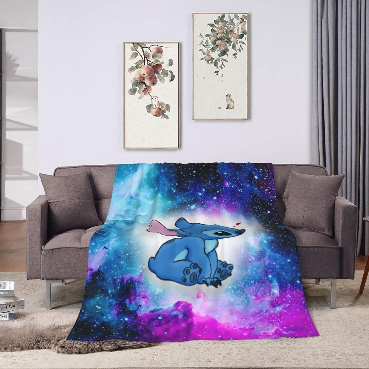 Manta de cama ligera de color morado de 60 x 50 pulgadas, manta de terciopelo ultra suave, colcha duradera para decoración del hogar, manta para