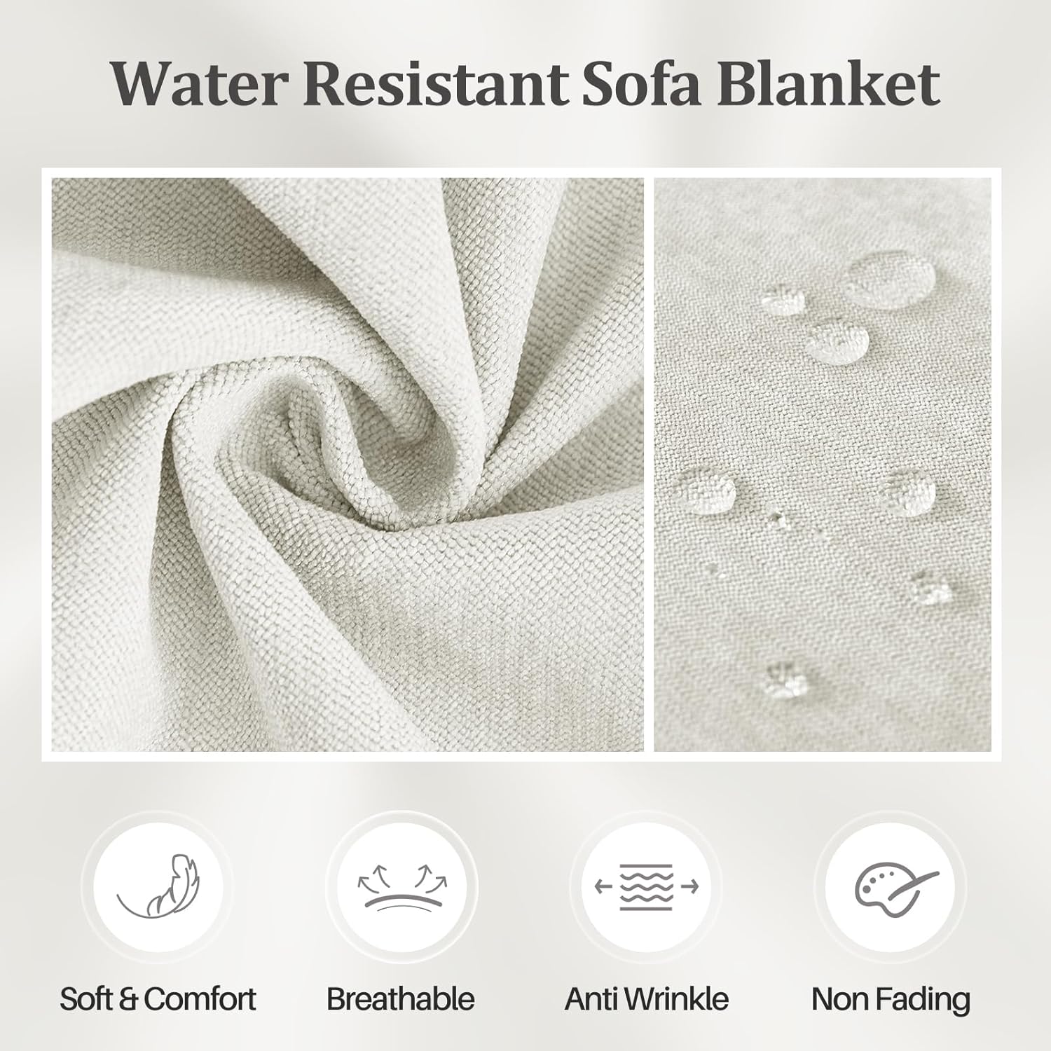 Foreate Funda de sofá impermeable para sofá seccional, manta extra ancha  Protector de muebles contra arañazos para gatos, protector de sofá para