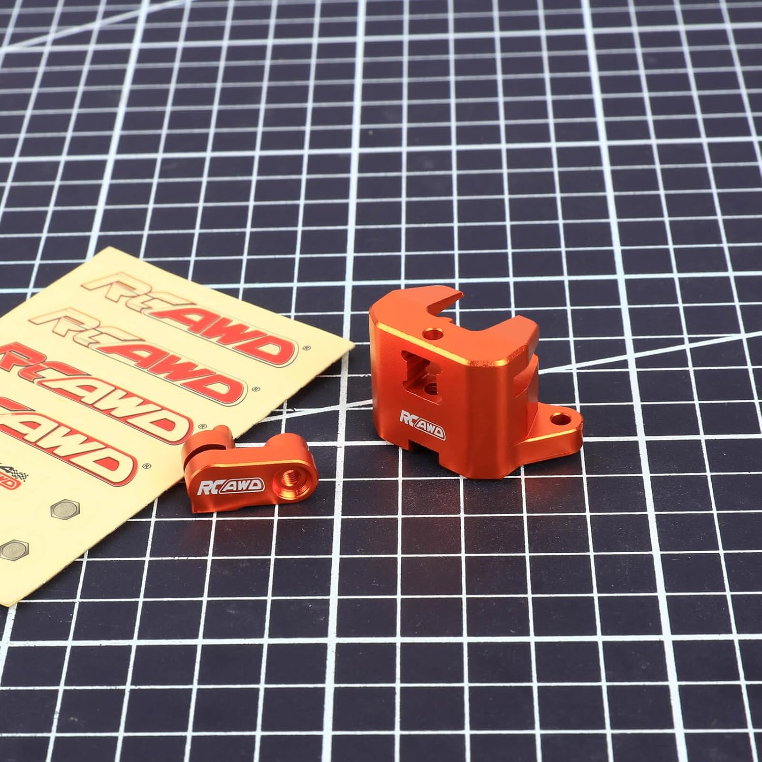 RCAWD Pinza de freno delantera de aluminio, ensamblada para Promoto-MX LOS262009 piezas de actualización naranja