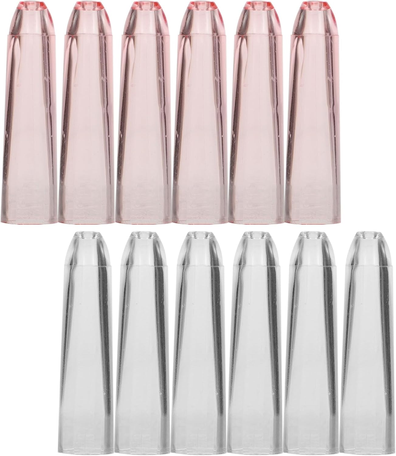 SEWACC Protector de punta de lápiz de plástico, 12 unidades, extensor de lápiz para escuela, tapas de bolígrafos, tapas de lápiz para suministros de
