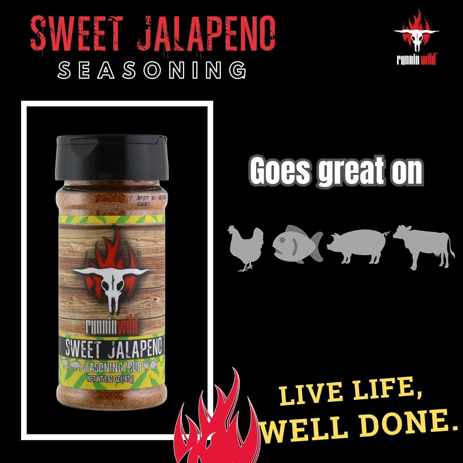 Condimento dulce de jalapeño  Dulce y picante  Rub dulce para carne de res, cerdo, pollo y pescado  Increíble condimento de fajita y frote de