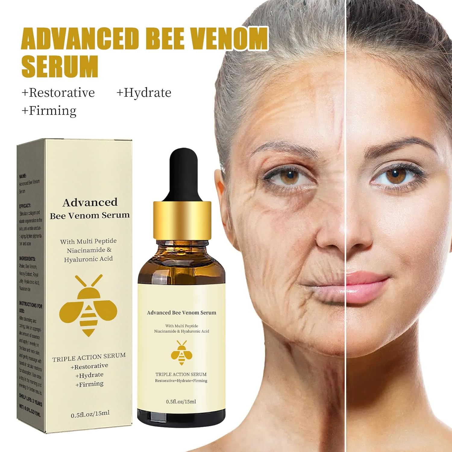 Vintesse Advanced Bee Venom Serum, suero de abeja Vintesse, suero Vintesse, suero de veneno de abeja Vintesse (1 unidad)
