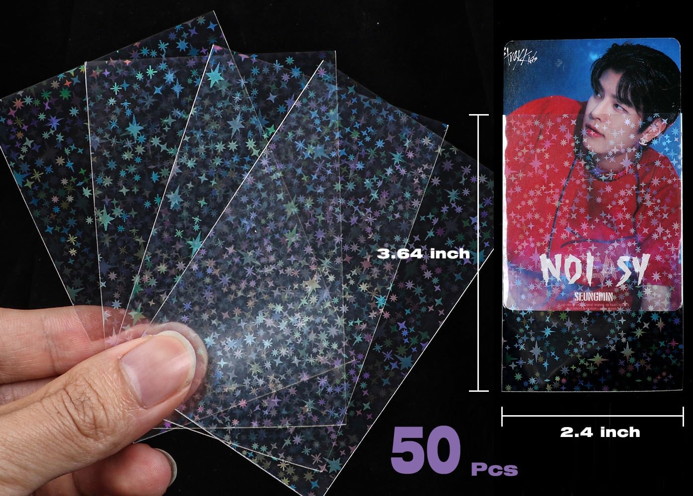 Kpop – Juego de soporte para tarjetas fotográficas A5, álbum de tarjetas fotográficas de 6 anillas, para Kpop, 200 tarjetas, foto de 3 pulgadas, con