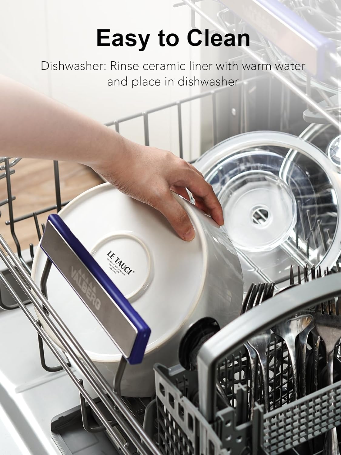 LE TAUCI Forros reutilizables para freidora de aire, revestimiento de cerámica fácil de limpiar para cesta de freidora de aire, accesorios para