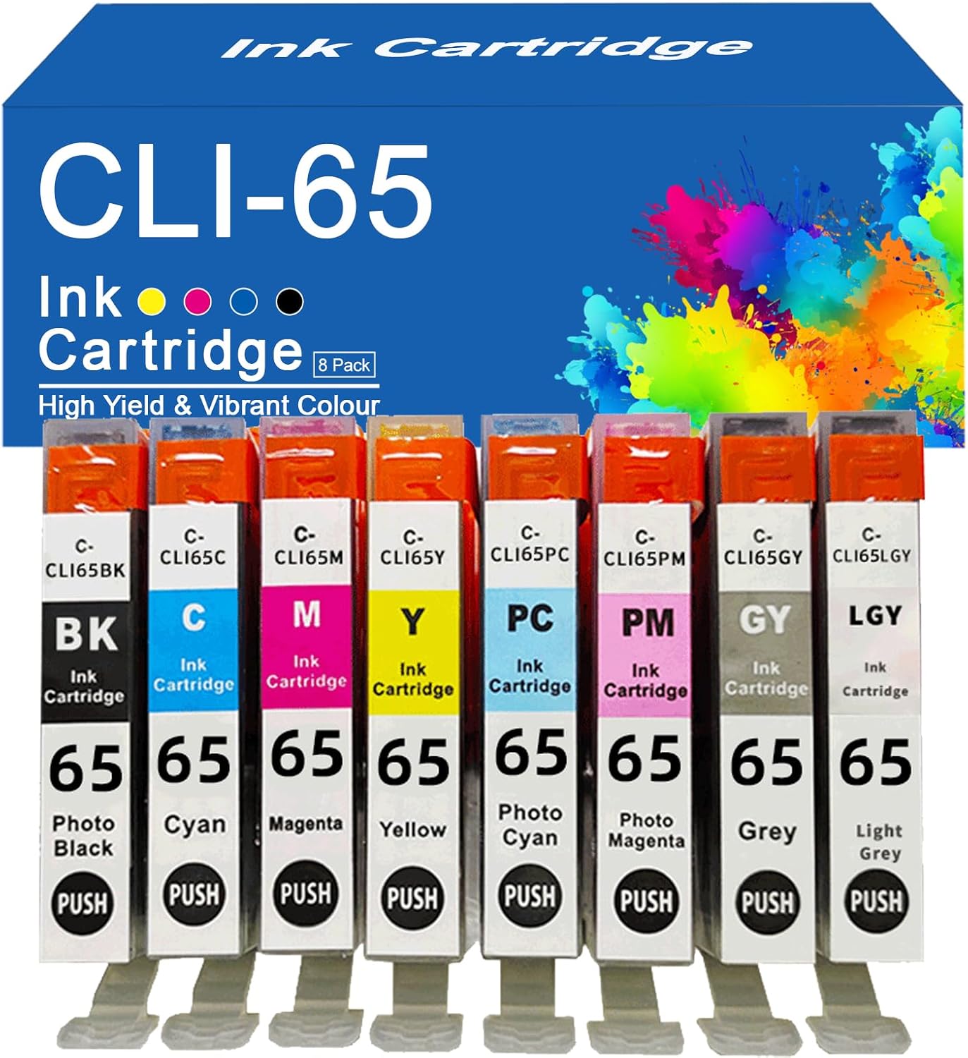 CLI-65 Cartuchos de tinta compatibles con Canon CLI-65 Cartucho de tinta de alto rendimiento para impresoras Canon PRO-200