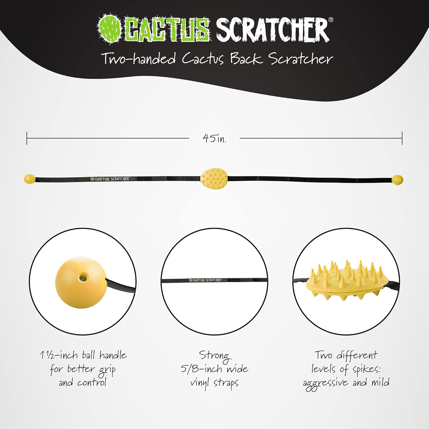Cactus Scratcher Mini rascador de espalda de viaje con 2 lados con picos agresivos y suaves, ideal para personas con movilidad reducida y lugares