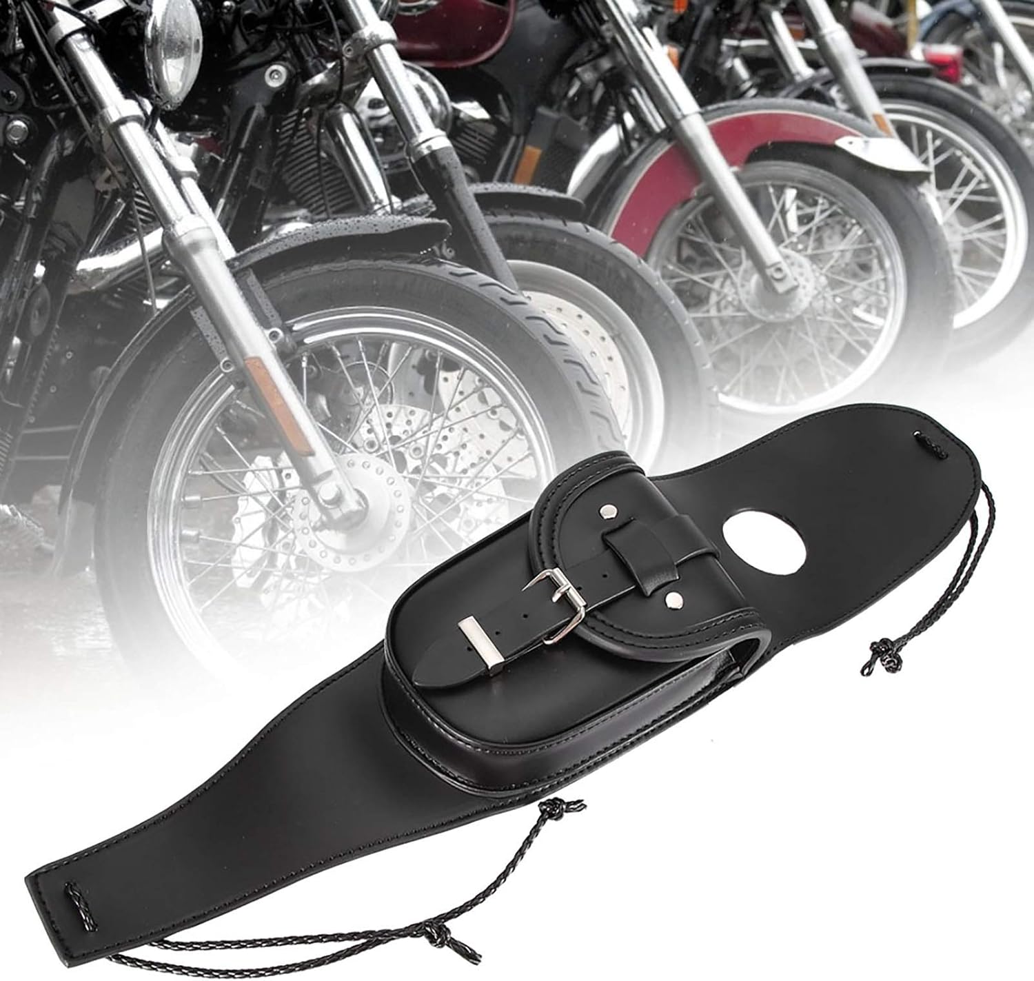 Bolsa de tanque de gasolina para motocicleta, universal, impermeable, de piel sintética, cubierta para depósito de combustible, cubierta de la