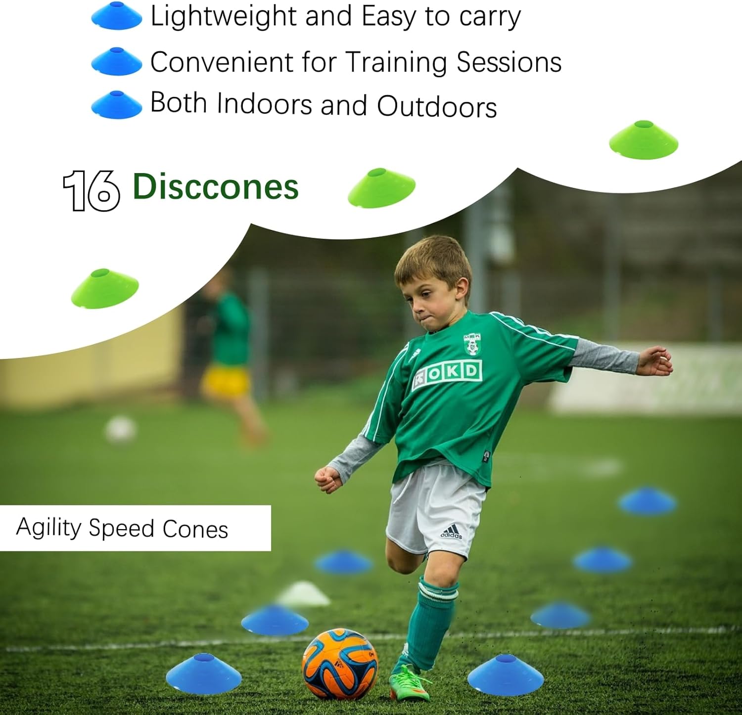 Agility Training Equipment, Kids Soccer Hurdles Agility Ladder Equipment Set Agility Training kit for Football, Soccer, Basketball Tennis,Speed