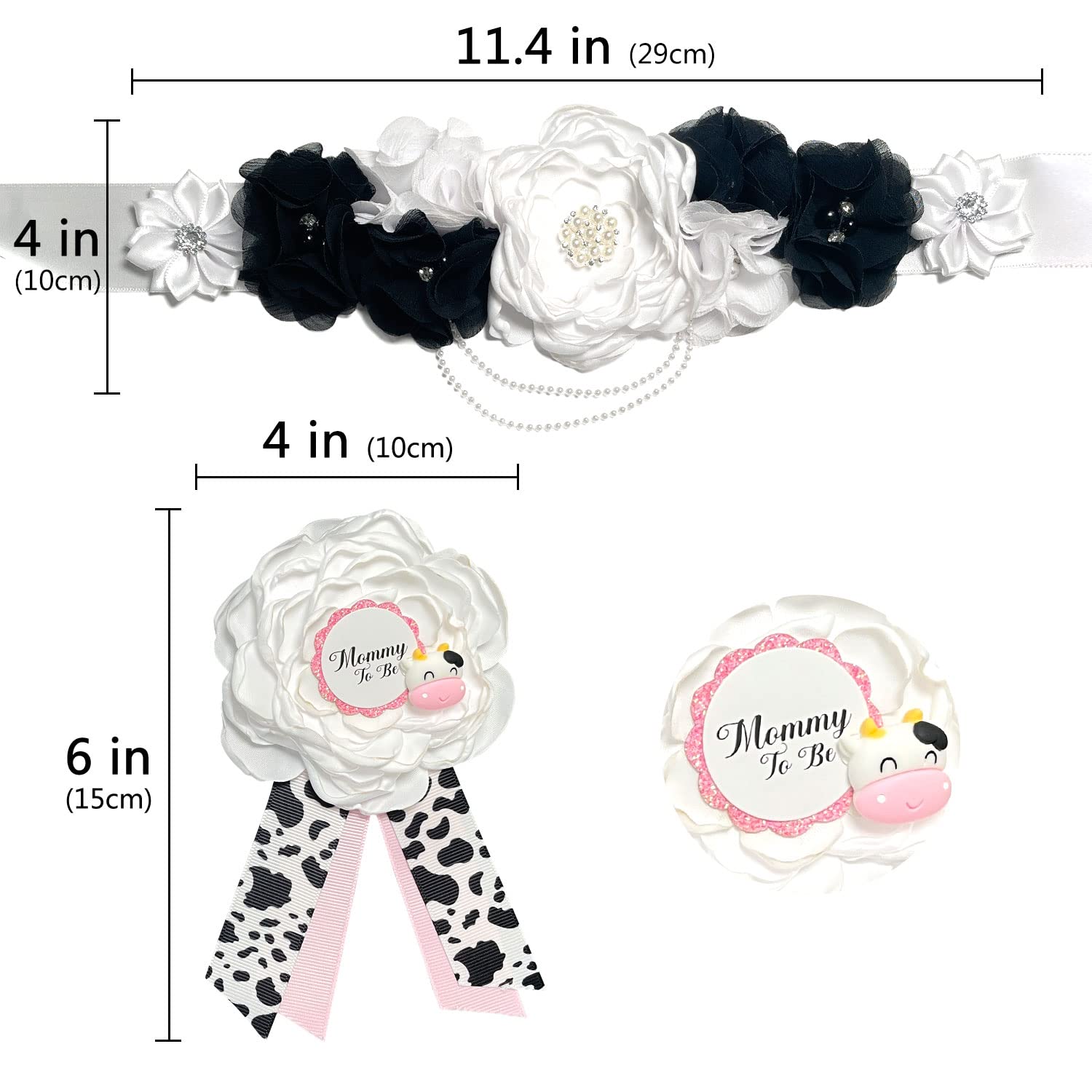 Banda con estampado de vaca para baby shower, decoraciones de baby shower de vaca