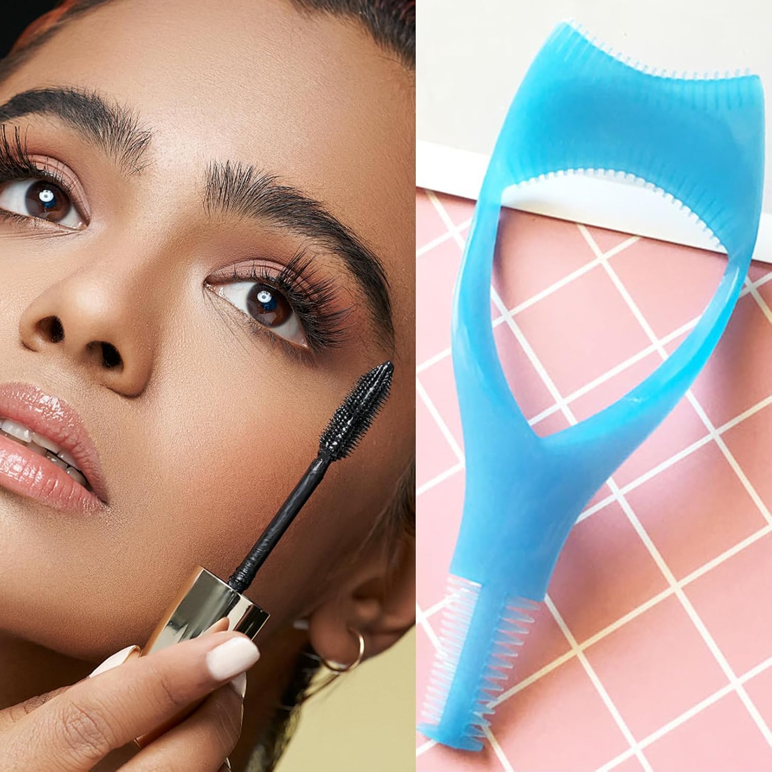 3 herramientas de pestañas 3 en 1, protector de pestañas, herramienta de maquillaje guía de pestañas, accesorios de ayuda para aplicadores,
