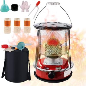 XXLL Calentadores de queroseno para uso en interiores, calentador de estufa de queroseno, calentadores no eléctricos con 3 mechas, accesorios XXLL Calentadores de queroseno para uso en interiores, calentador de estufa de queroseno, calentadores no eléctricos con 3 mechas, accesorios