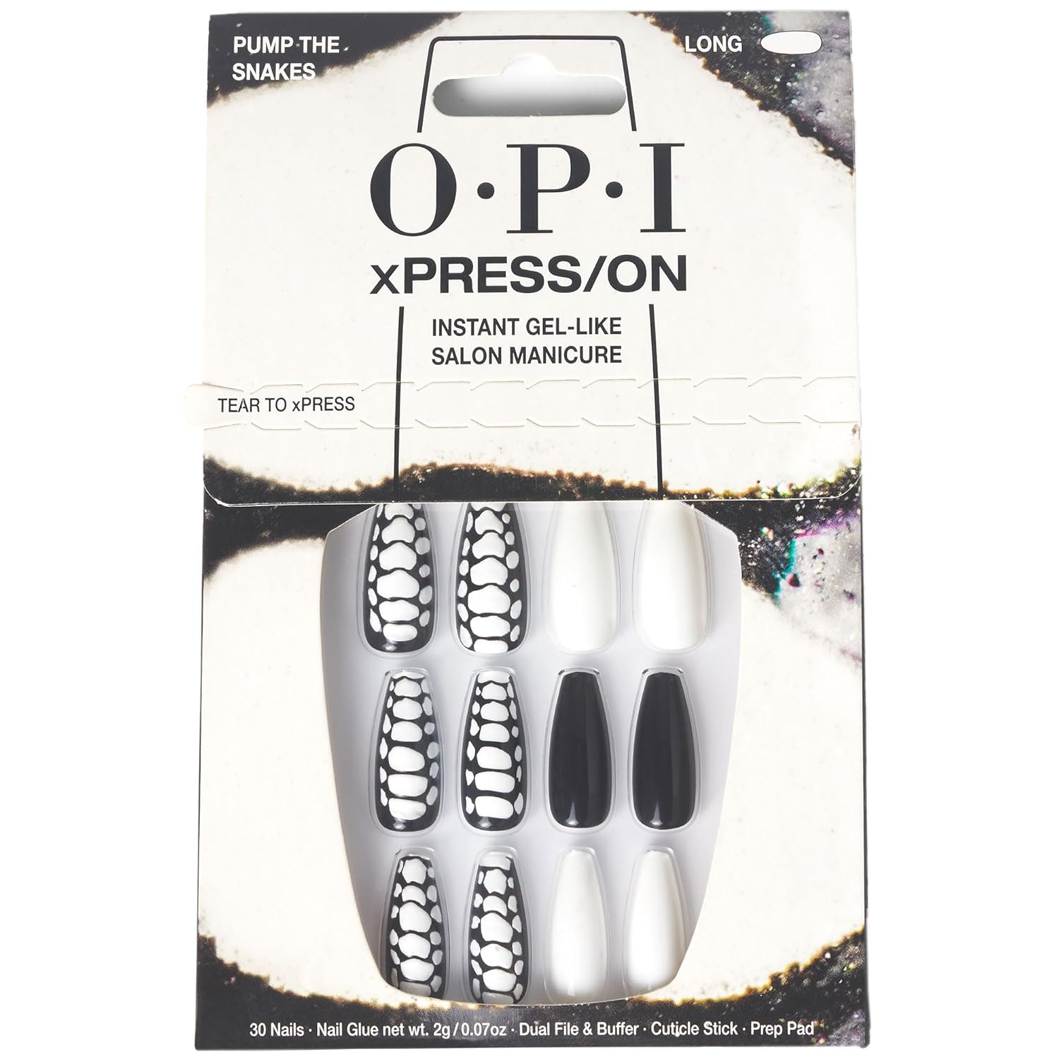 OPI xPressON – Uñas a presión, hasta 14 días de manicura de salón tipo gel, veganas, embalaje sostenible, con pegamento para uñas, arte de uñas