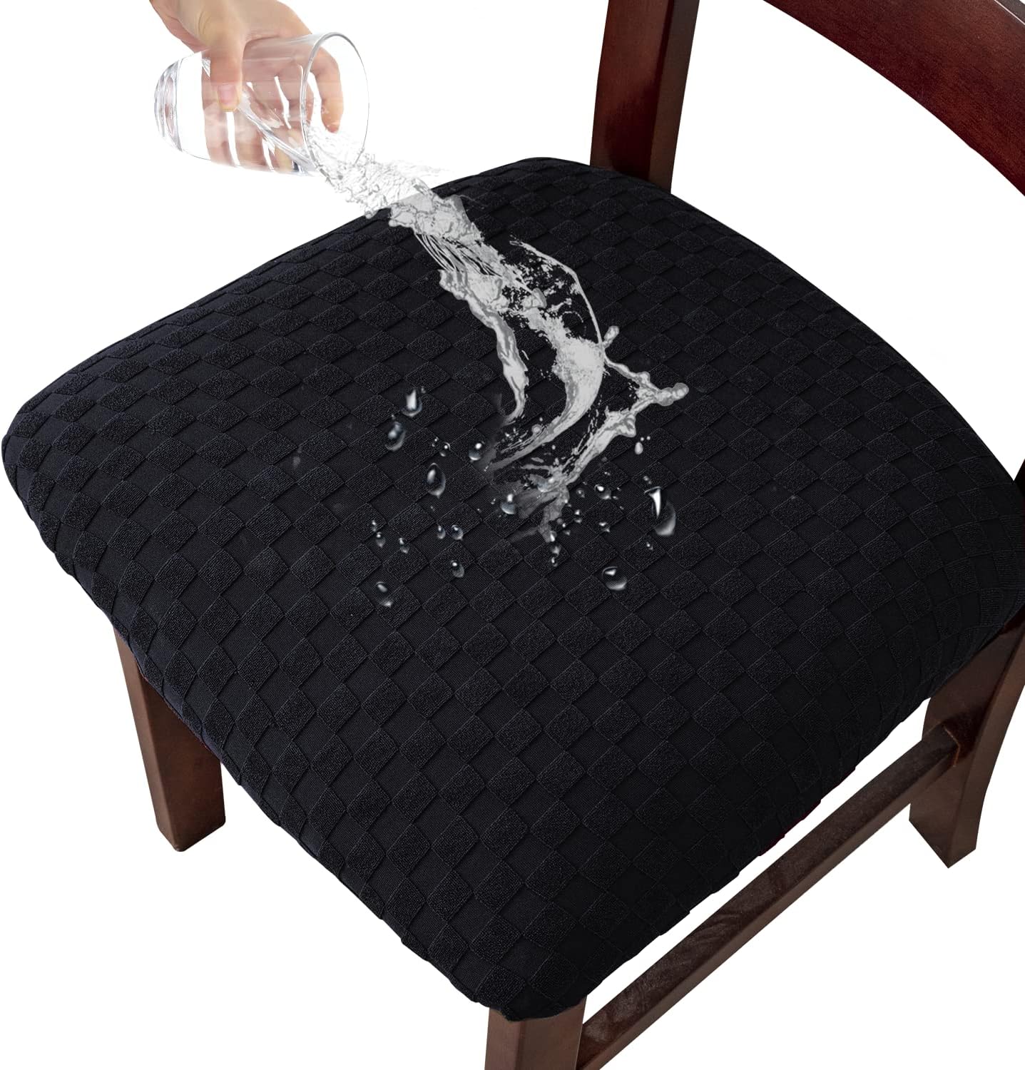 Fundas de asiento impermeables para sillas de comedor, fundas para sillas de comedor, fundas para sillas de cocina, fundas de asiento de jacquard
