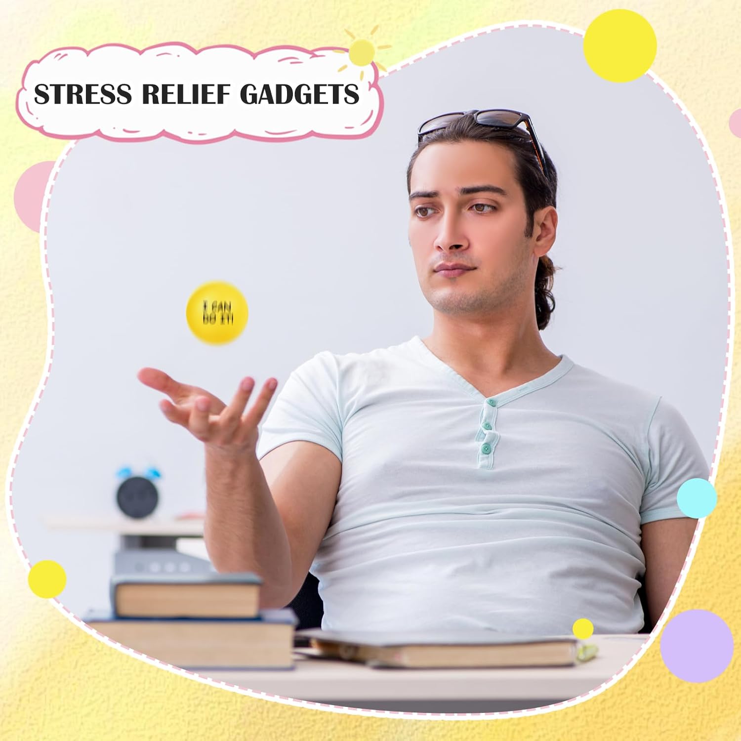 4 bolas motivacionales para el estrés para adultos, bolas de alivio del estrés con citas inspiradoras para fomentar la motivación del ejercicio de