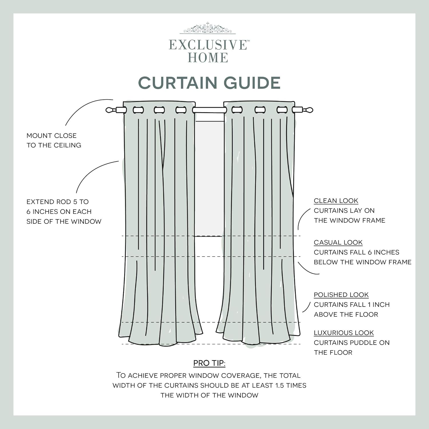 Exclusive Home Curtains – Par de paneles de cortinas, modelo Academy, con ojales para bloqueo total de luz