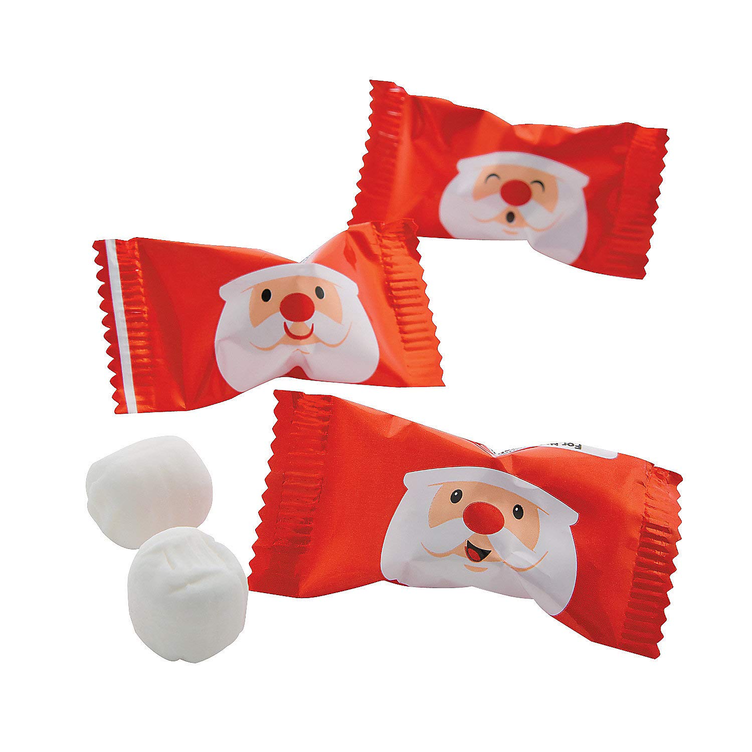 Caramelos de mantequilla de Santa (108 mentas envueltas individualmente) Caramelos de Navidad a granel