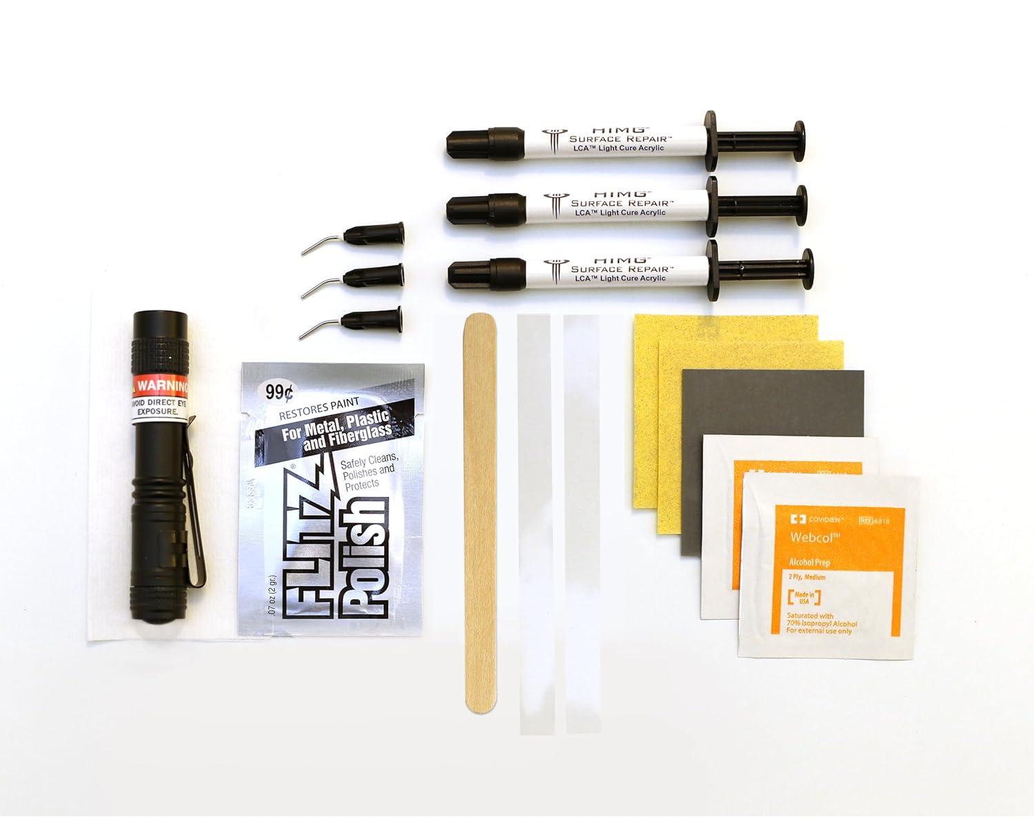 HIMG Tonos crema – Kit de reparación de virutas de encimera de cuarzo, mármol, granito, porcelana, kit de reparación de acrílico de curado ligero,