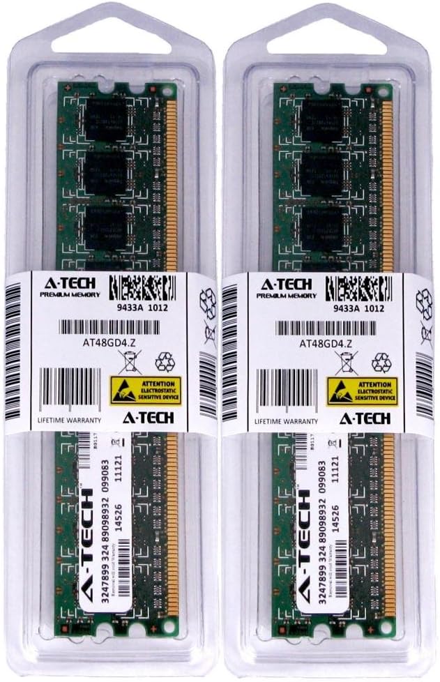 4GB Kit (2x 2GB) para MSI placa base 975X Platinum PowerUp Edition Fuzzy 945GM1G33Neo K9A2GM K9A2VM-F V2K9AG Neo-F. DIMM DDR2Non-ECC PC285001066MHz