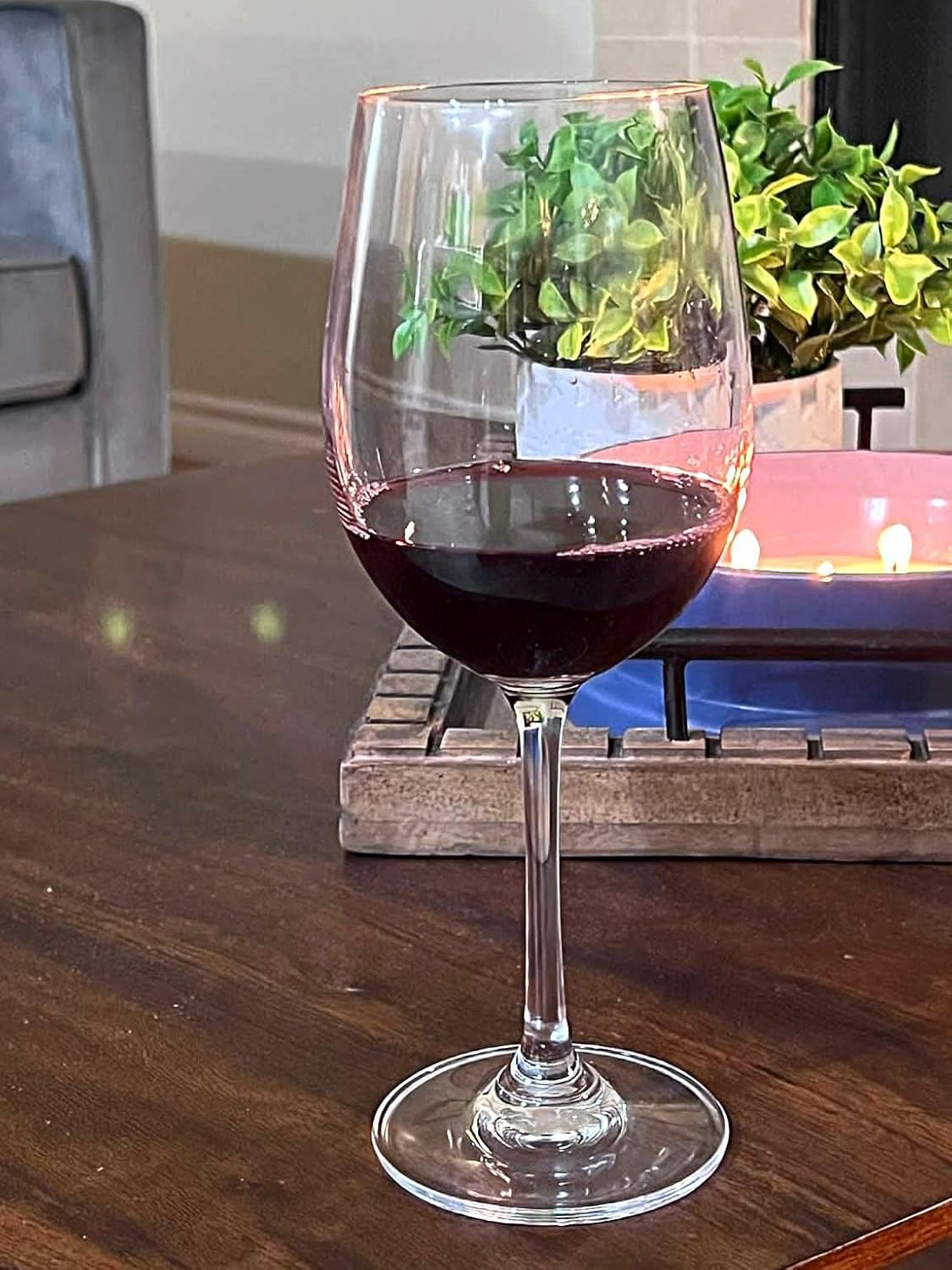 Copas de vino blanco (juego de 2, 19 onzas), vasos modernos y únicos, juegos de cristalería transparente, también para beber vino tinto, vasos