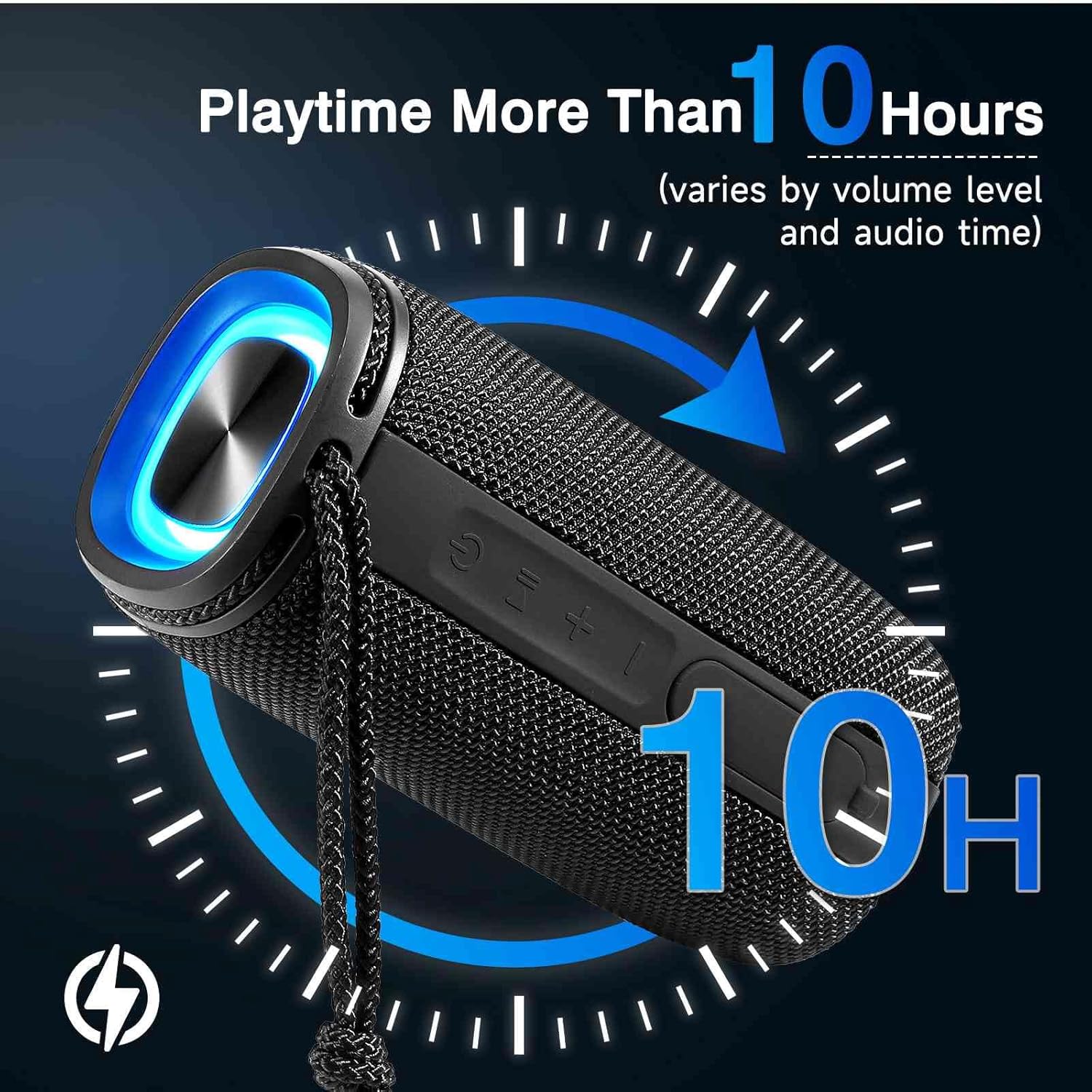 UrbanX Altavoz Bluetooth X808, IPX6 Altavoces impermeables Sonido envolvente HD de 360 con graves intensos, emparejamiento inalámbrico verdadero,