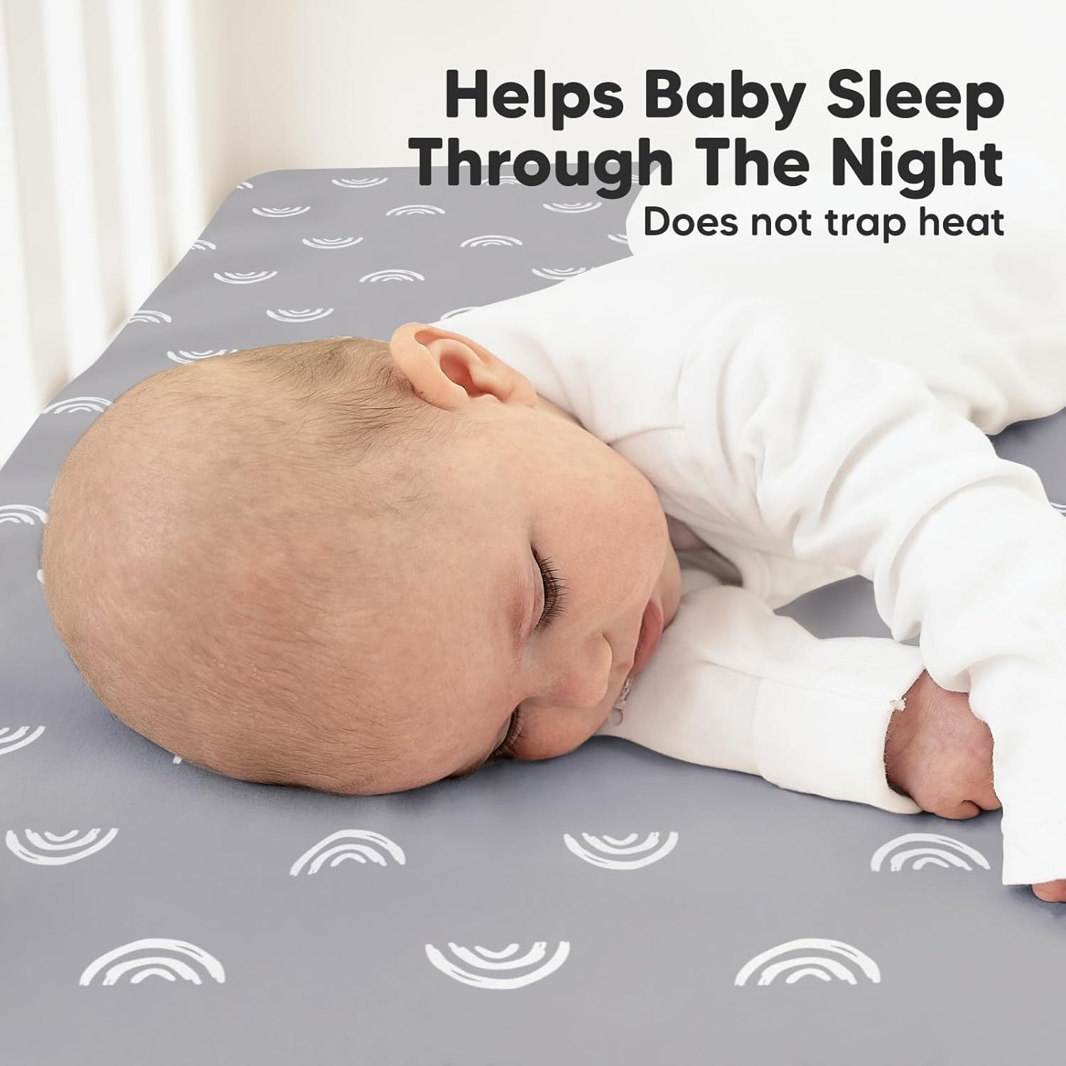 Paquete de 2 sábanas orgánicas para cuna para niños, niñas, sábana bajera ajustable de jersey, sábanas neutrales para cuna, sábana de colchón para