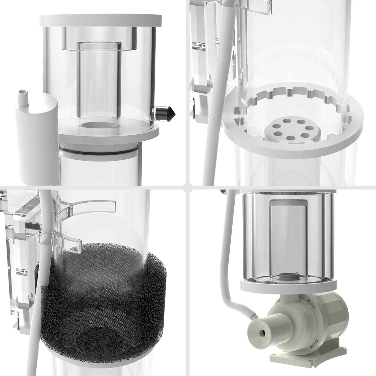 MagTool Nano AIO Tank Protein Skimmers para todo en un tanque de arrecife de hasta 35-45 galones (DC-SQ50)