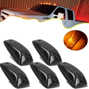 PSEQT 5 luces LED de marcador de techo de cabina compatibles con 1988-2002 CK 1500 2500 3500 5500 6000 6500 7000 7500 12V luces de circulación PSEQT 5 luces LED de marcador de techo de cabina compatibles con 1988-2002 CK 1500 2500 3500 5500 6000 6500 7000 7500 12V luces de circulación