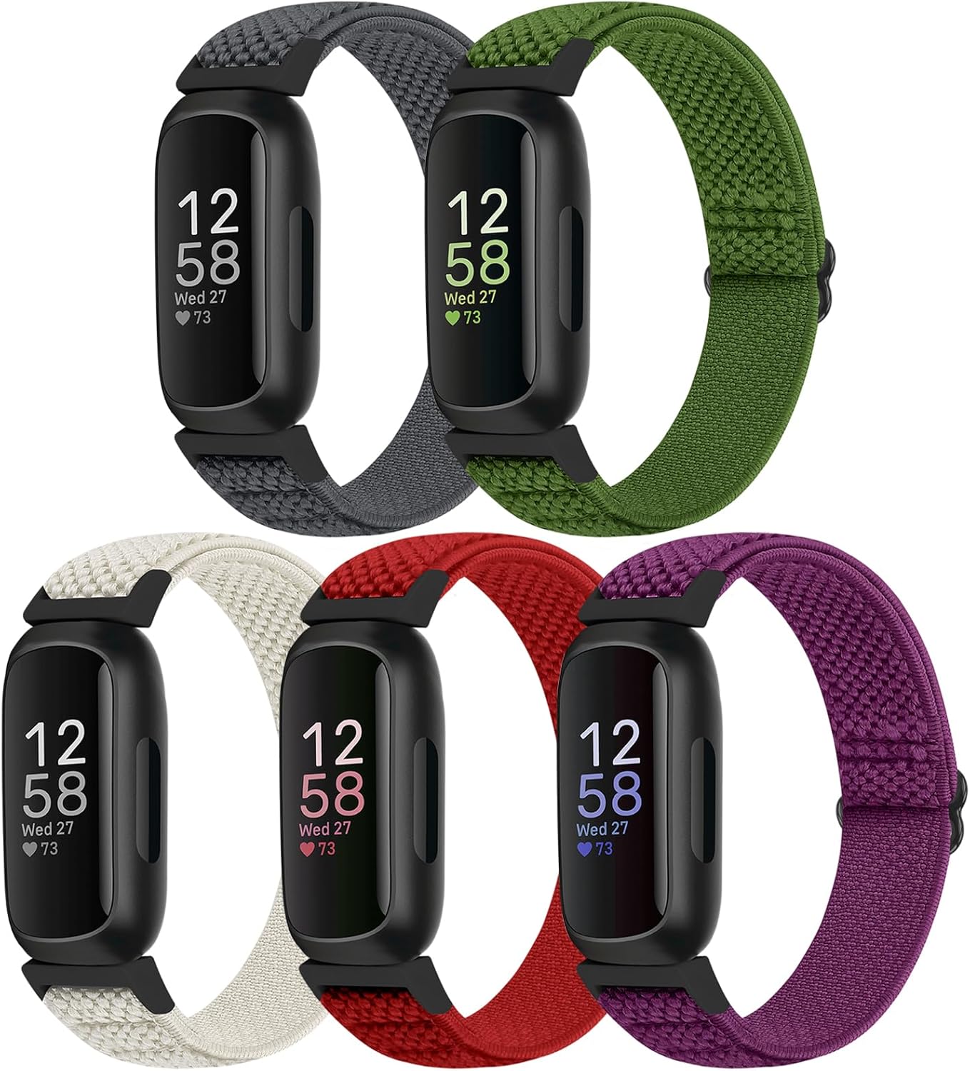 Bcuckood Compatible con Fitbit Inspire 3Inpsire 2InspireInpsire HRAce 2Ace 3 bandas, pulsera elástica ajustable de repuesto para mujeres, hombres,