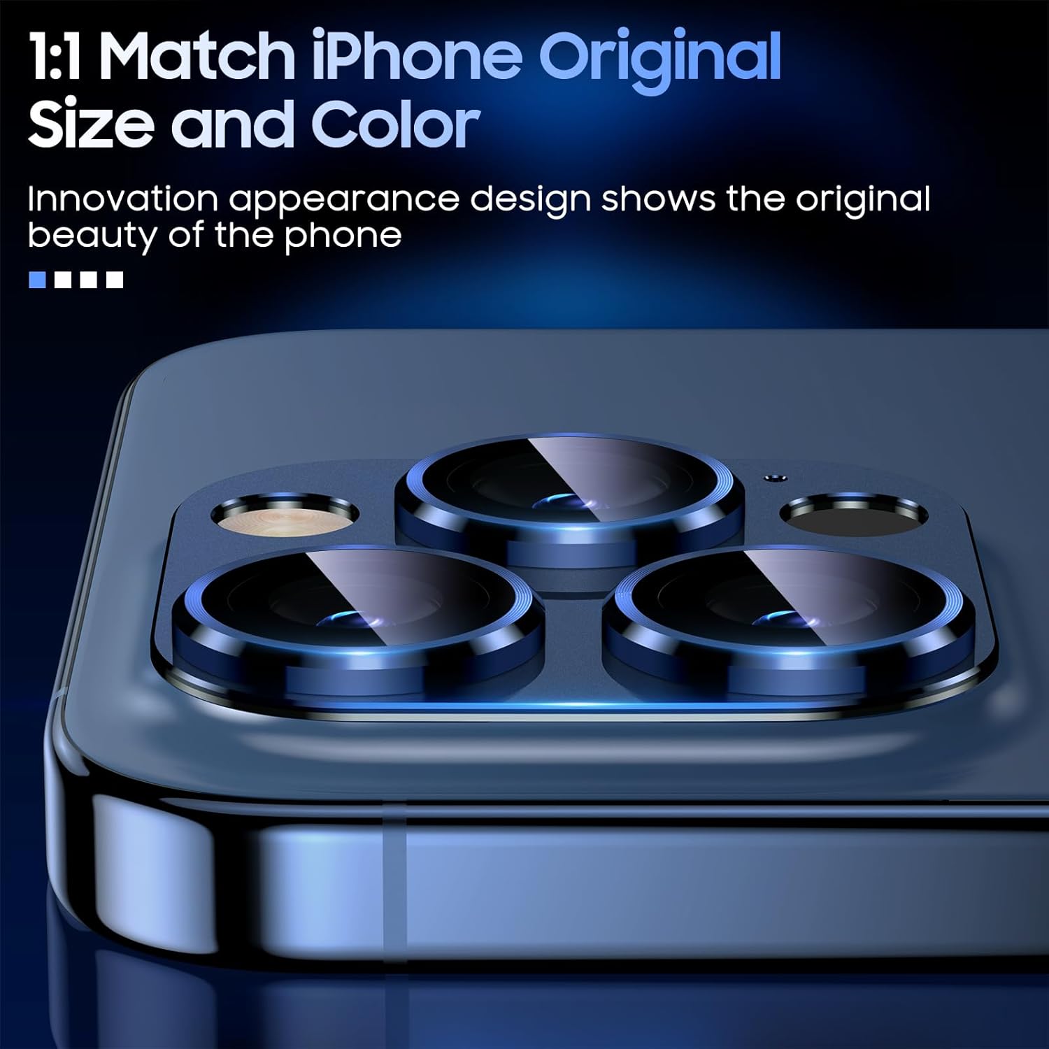 Uyiton Protector de lente de cámara compatible con iPhone 15 ProiPhone 15 Pro Max, no es fácil de romper fuerte absorción compatible con fundas