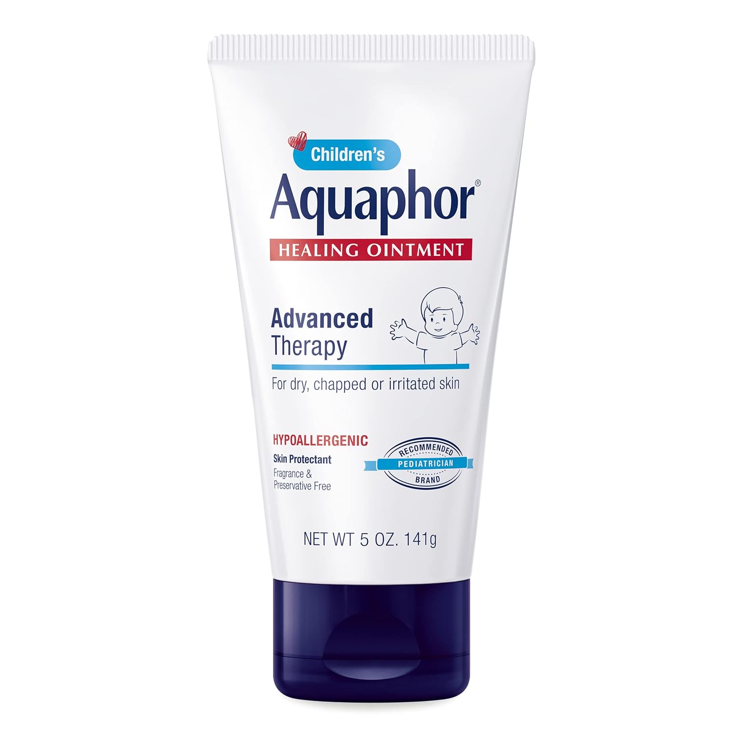 Aquaphor Ungüento curativo para niños, terapia avanzada protector de piel, hidratante corporal para piel seca, ungüento curativo multiusos para