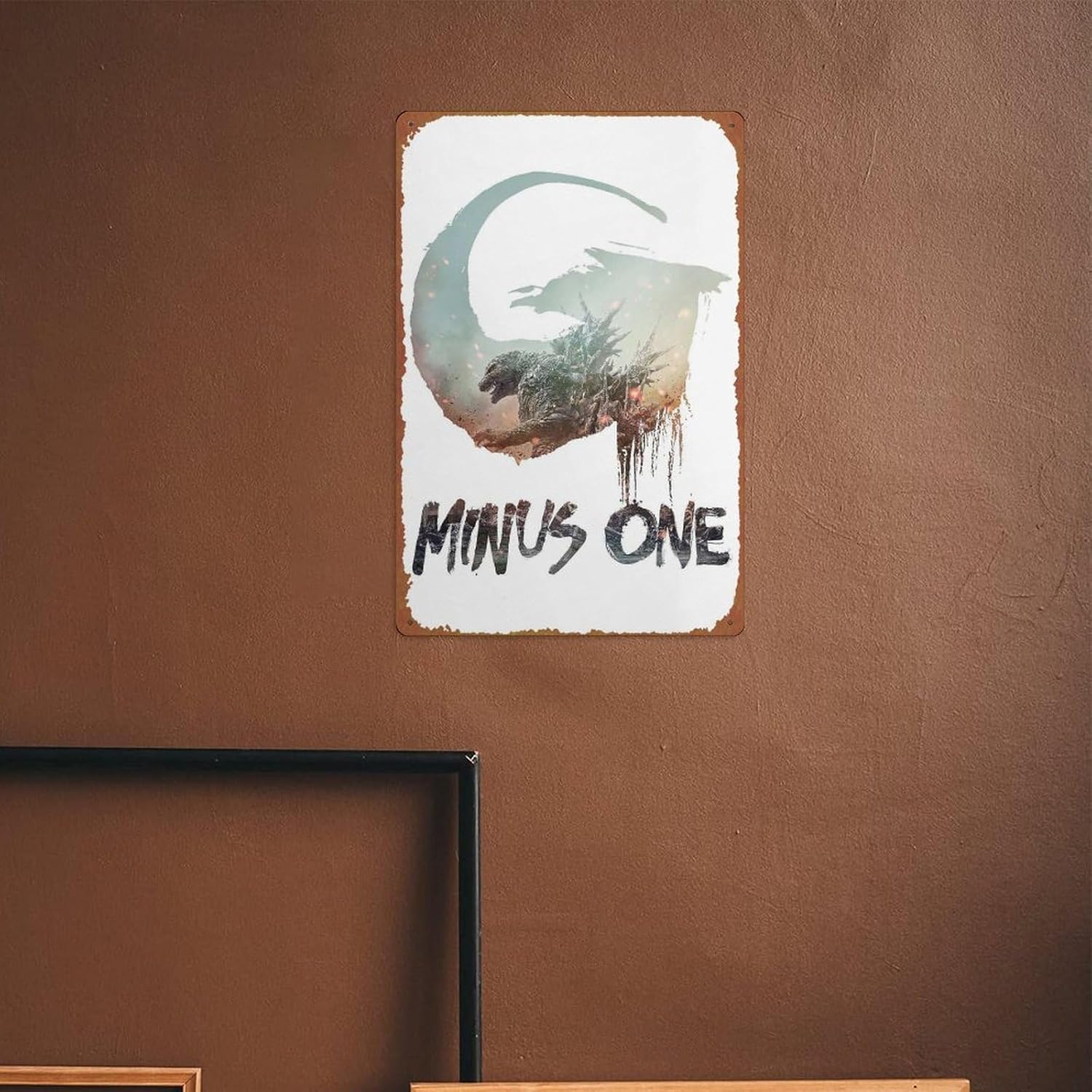 Godzilla Minus One – Póster de la película de hojalata para cafetería, bar, decoración de pared para el hogar, letrero de metal retro de 8 x 12
