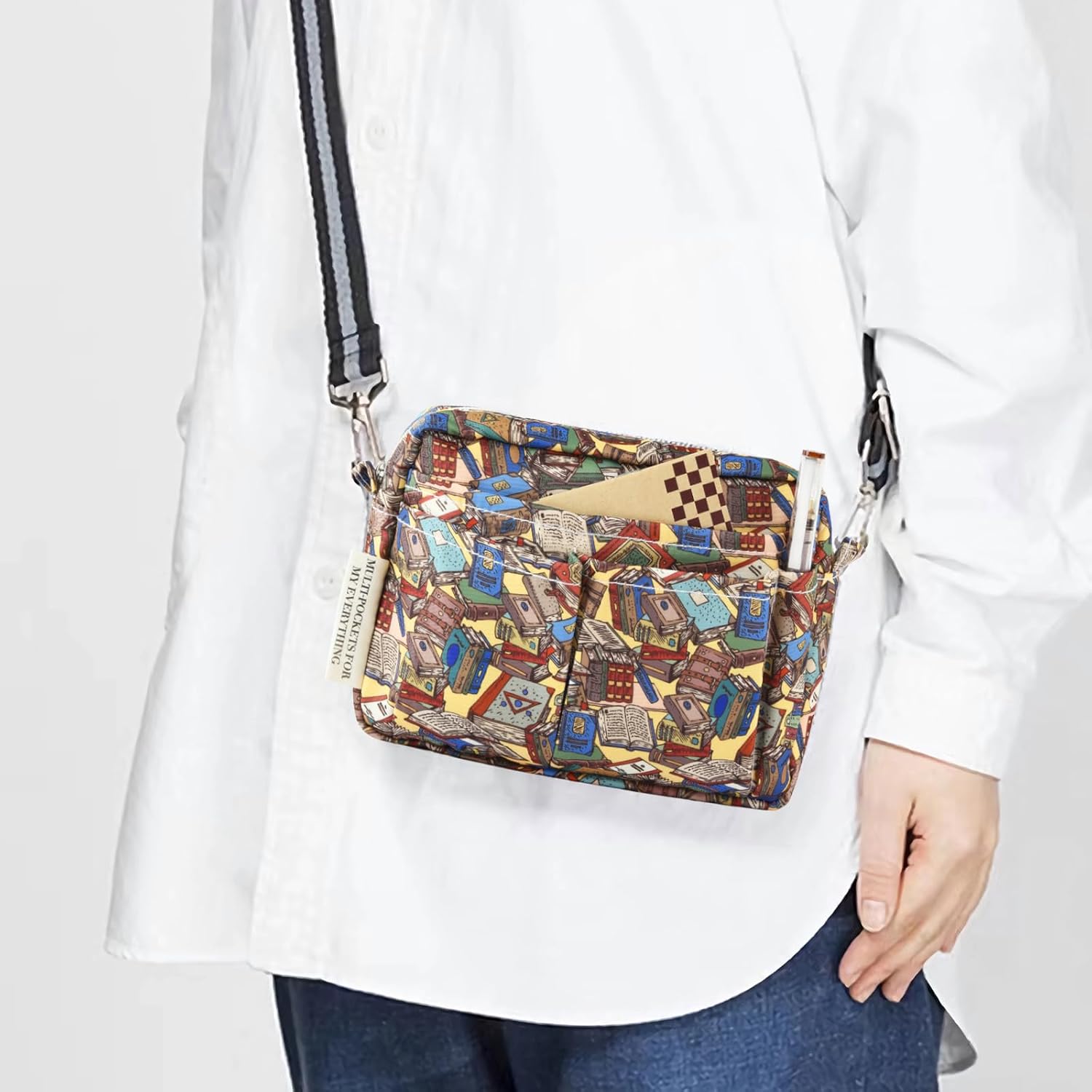 qianshan Organizador multifuncional para cartera, bolsa de viaje impermeable con cremallera, estuche de almacenamiento de suministros de diario