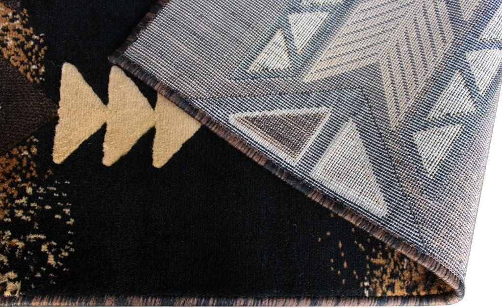 YHSF South West – Alfombra nativa americana C318 (negro, 3 pies x 4 pies 7 pulgadas)
