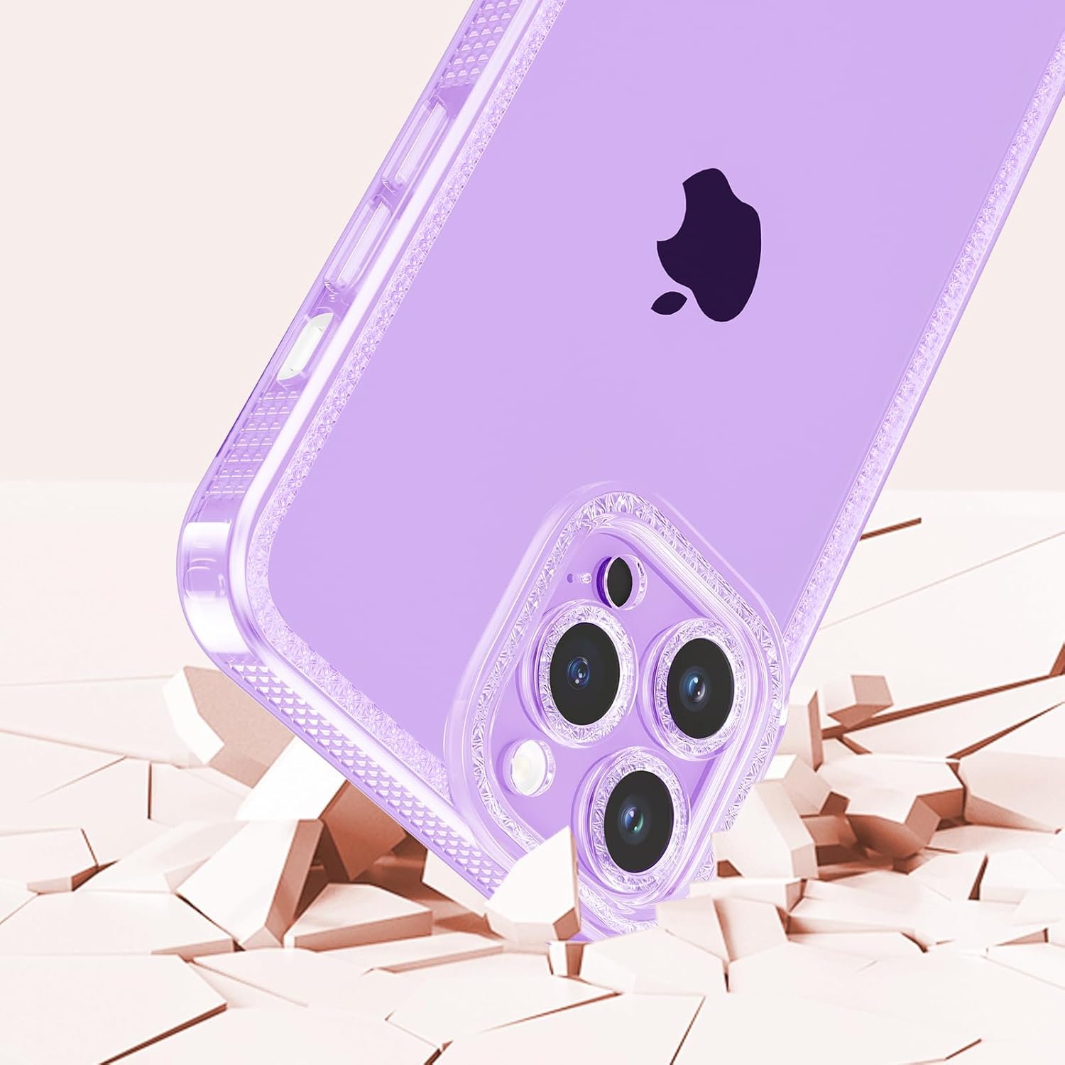 ZTOFERA Diseñada para iPhone 14 Pro Max de 6.7 pulgadas, bonita funda transparente brillante para mujeres y niñas, funda protectora de silicona TPU