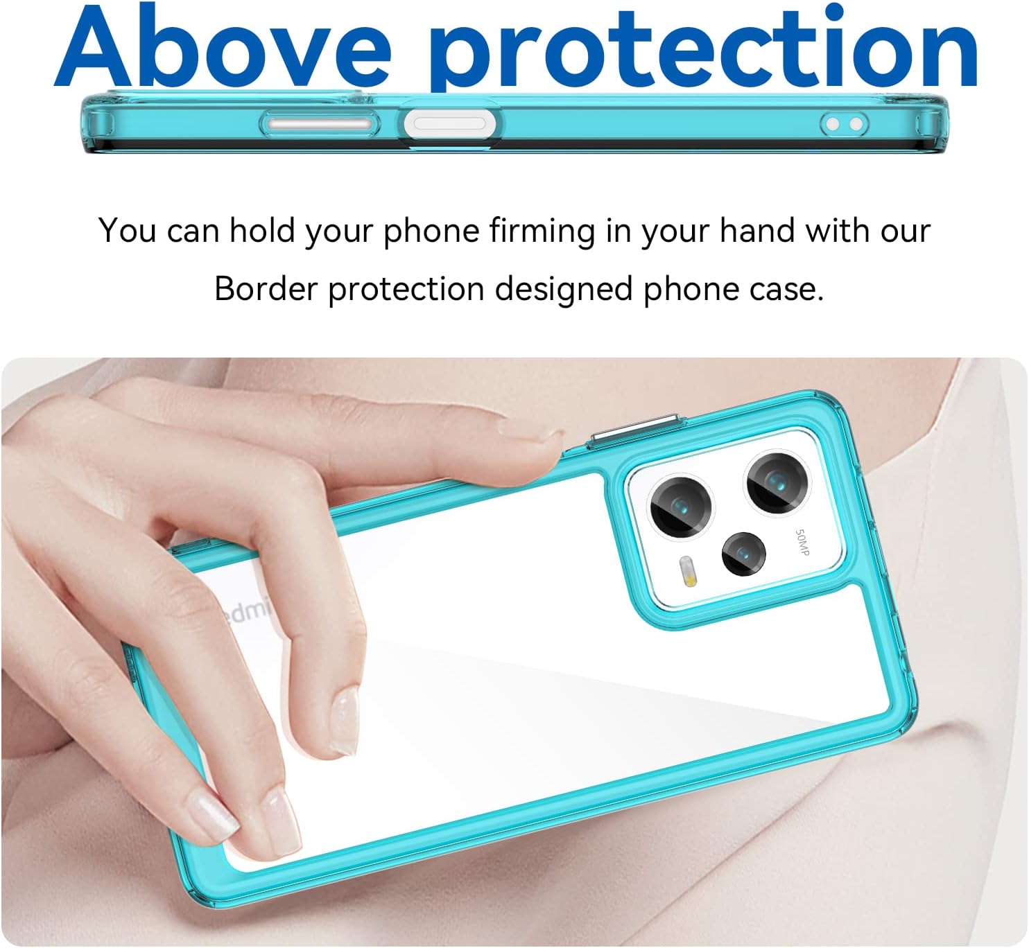 Funda de teléfono para Redmi Note 12 Pro, Poco X5 ProRedmi Note 12 Pro speed con protector de pantalla, parachoques suave con cristal transparente,