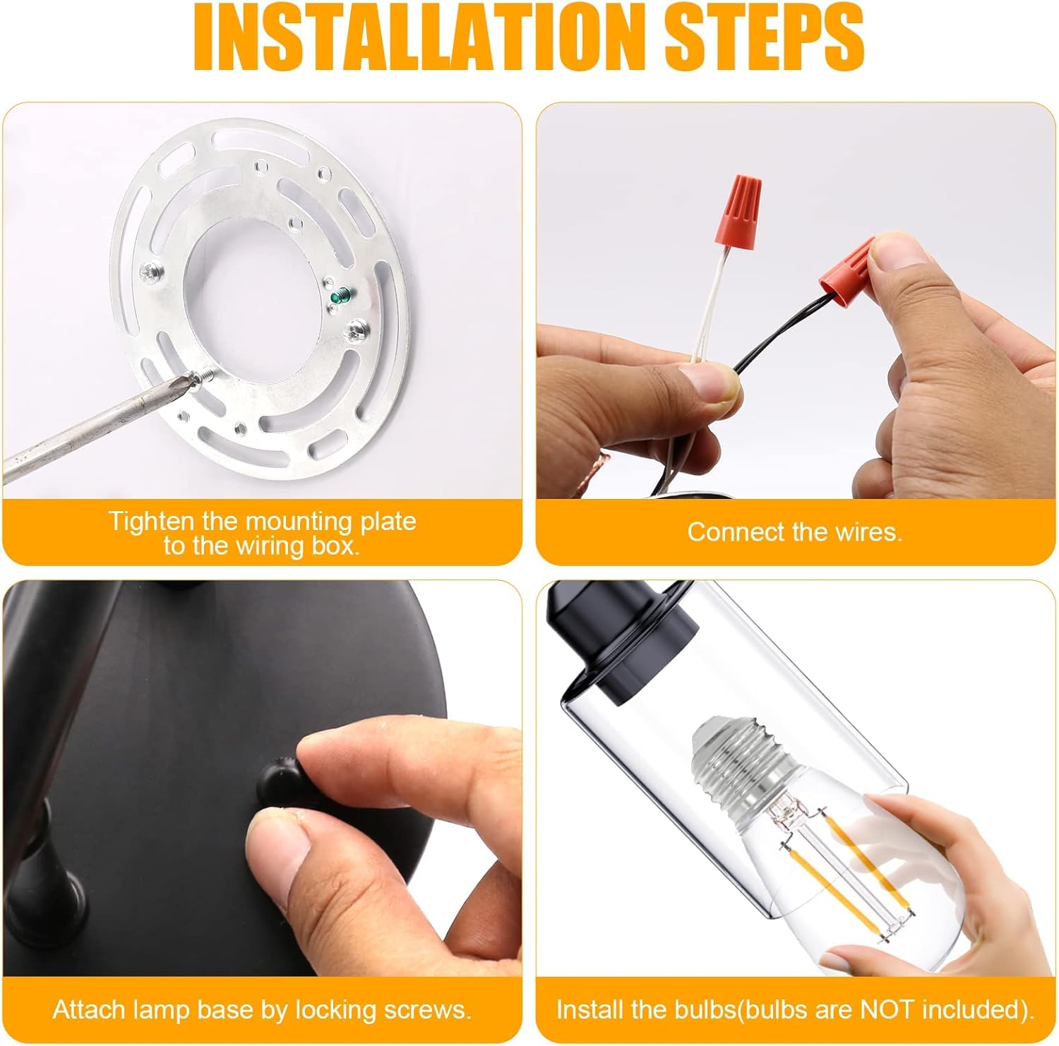 Lámparas de baño, 2 luces de tocador de baño, apliques de pared negros con pantalla de vidrio transparente, luces de pared de baño para espejo,