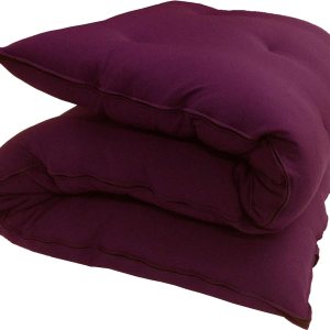 D&D Futon Furniture Colchón tradicional japonés de futón rodante, bateo de algodón, espuma y poliéster, cama plegable (borgoña, 3 x 60 x 80 D&D Futon Furniture Colchón tradicional japonés de futón rodante, bateo de algodón, espuma y poliéster, cama plegable (borgoña, 3 x 60 x 80