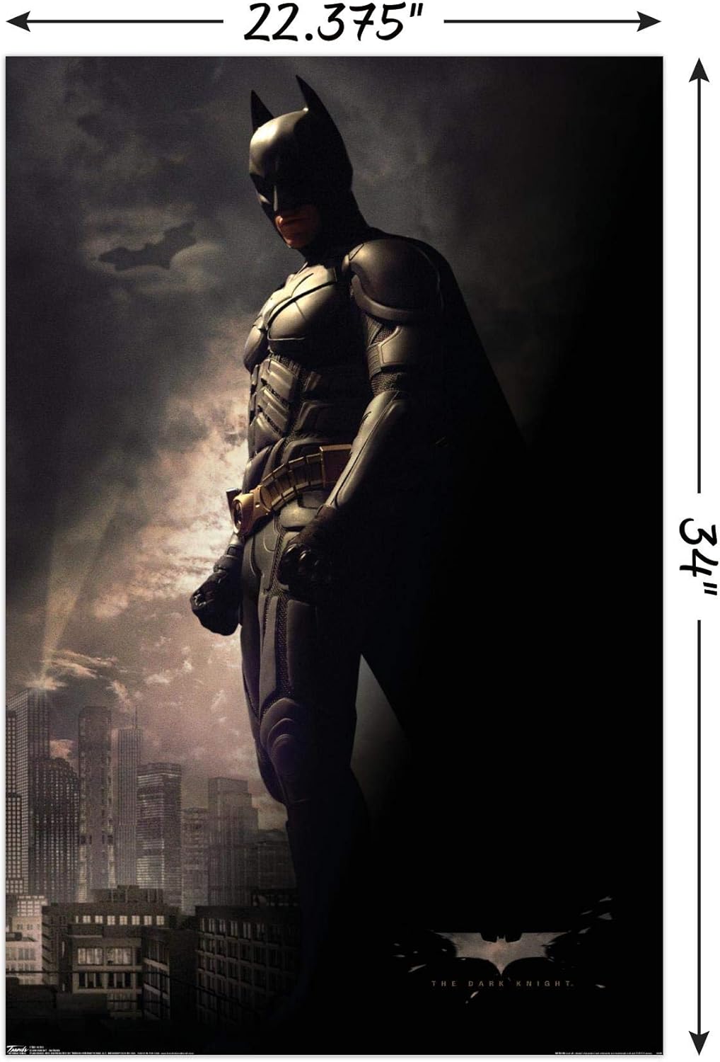 Trends International DC Comics Movie – Póster de pared de Batman en las sombras, 22.375 x 34 pulgadas, póster premium y paquete de montaje