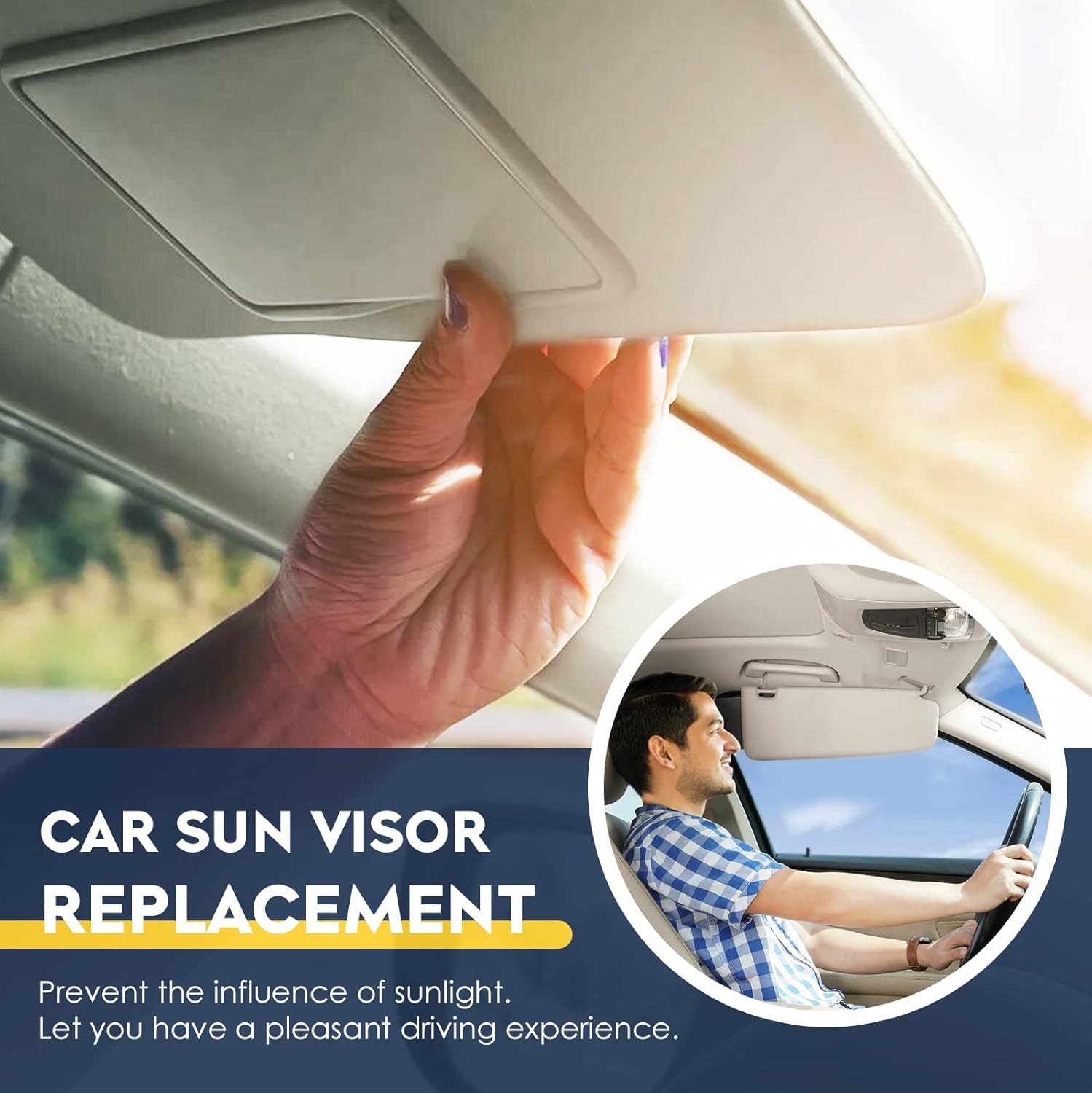 Visera solar del lado del pasajero derecho con ajuste ligero para Nissan Pathfinder 2013-2018, para Infiniti QX60 2014-2017, JX35 2013, reemplaza