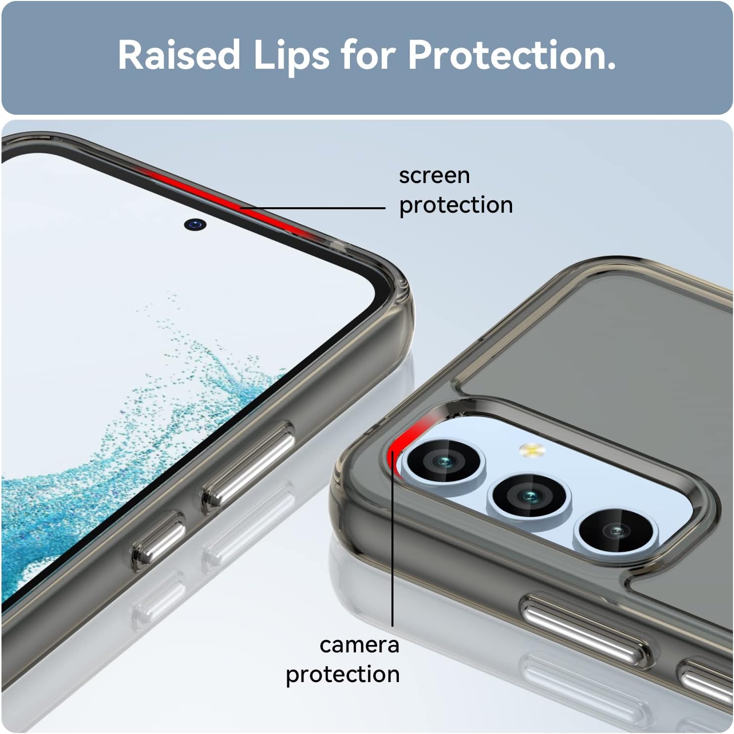 KOARWVC Funda transparente para Galaxy A54 5G, Samsung A54 SM-A546U, funda suave y transparente de TPU a prueba de golpes, funda delgada para