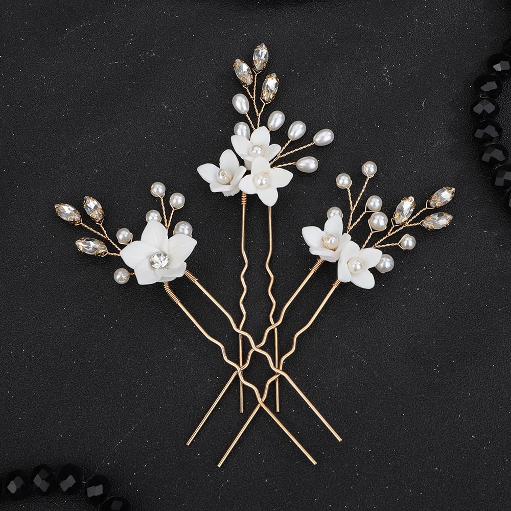 Horquillas para el pelo de boda con diamantes de imitación de perlas, accesorios para el cabello de novia, accesorios para el cabello con perlas de