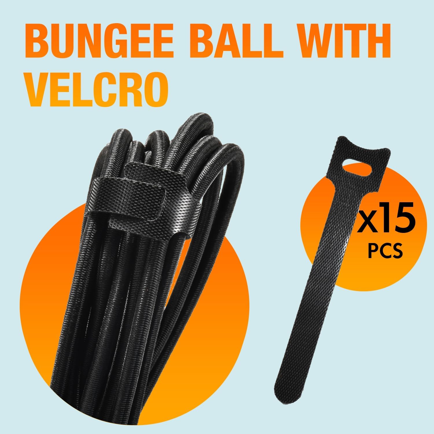 Paquete de 50 cuerdas elásticas de lona con bolas, cuerdas elásticas resistentes a los rayos UV, para interiores y exteriores, campamento, tiendas