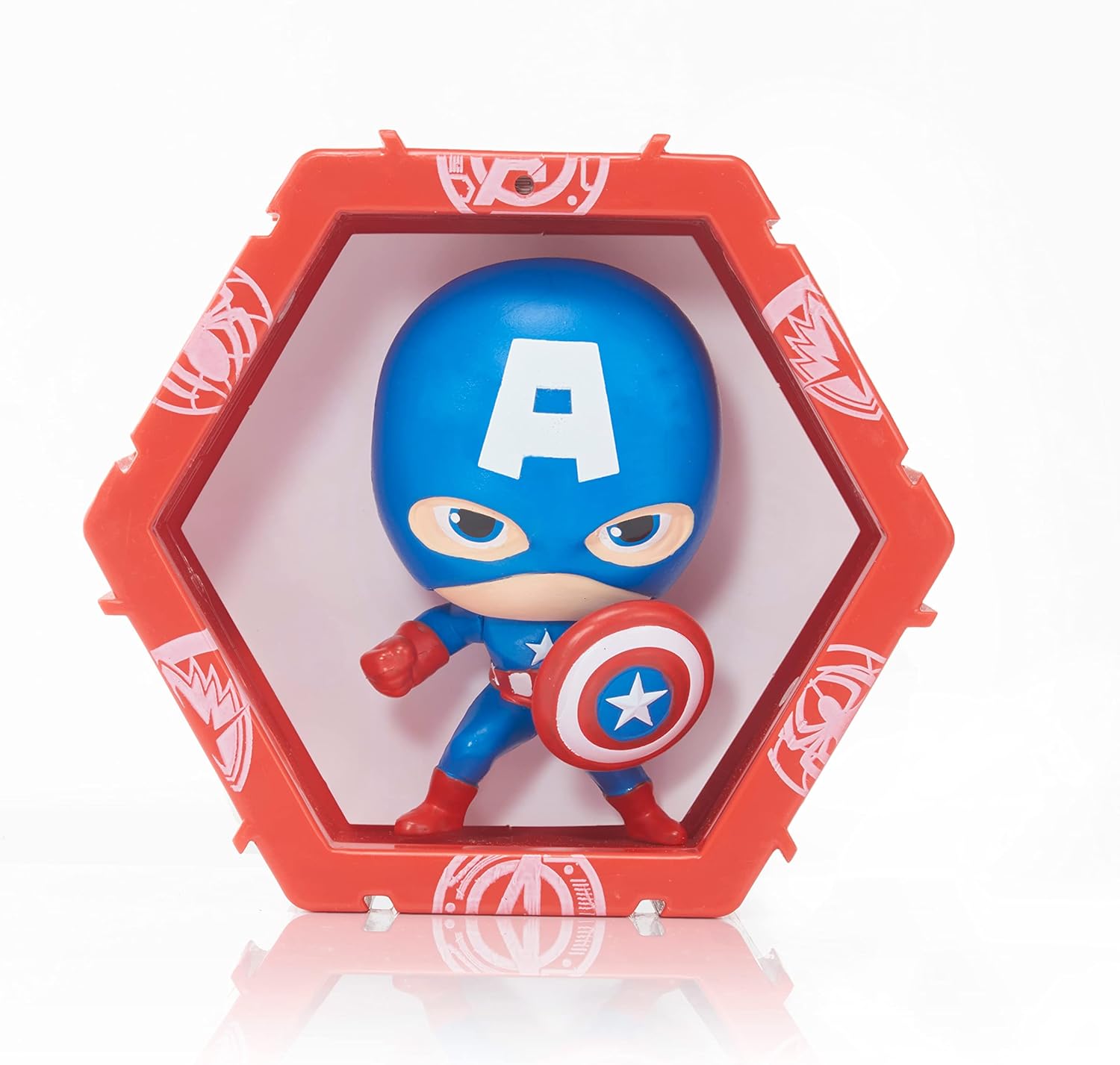 WOW! PODS colección Los Vengadores – Capitán América  Figura de superhéroe con cabeza de borla iluminada  Juguetes y regalos coleccionables
