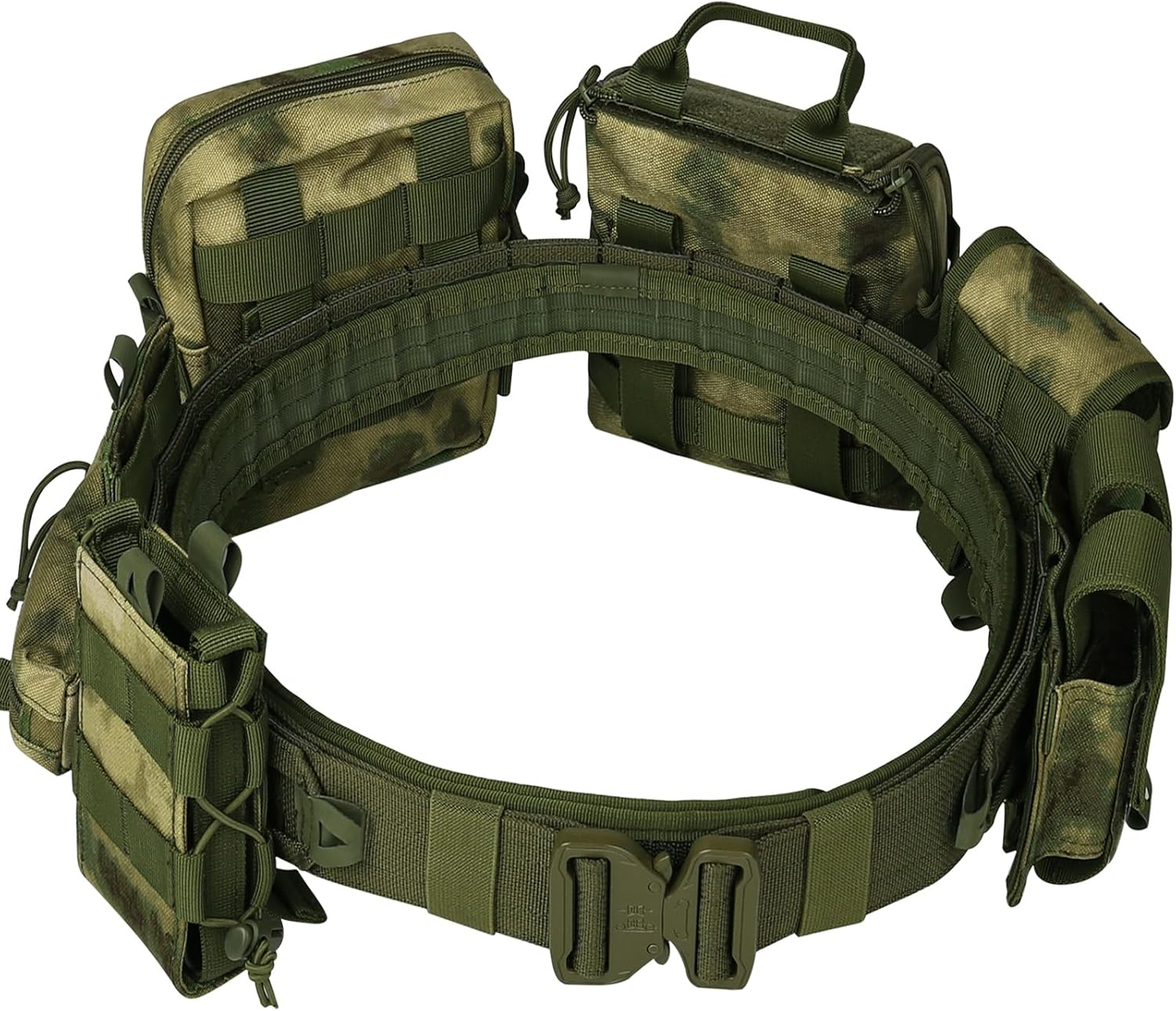 YAKEDA Molle – Cinturón táctico de combate para cinturón de combate de liberación rápida, cinturón de airsoft, cinturones resistentes, 8 piezas