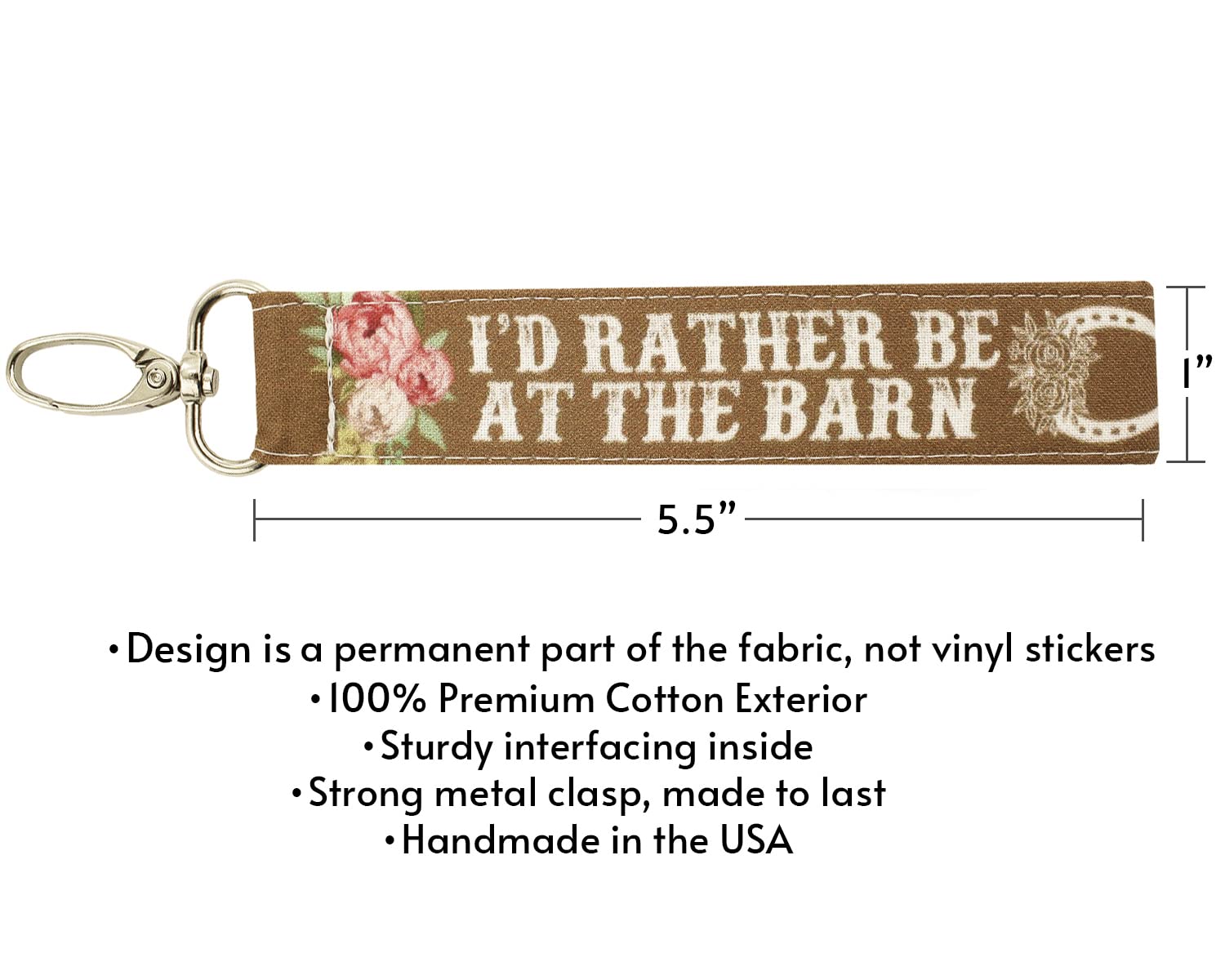 Horse Gifts For Women, Horseshoe Keychain, Equestrian Accessories, Country Girl, I’d Rather Be At The Barn