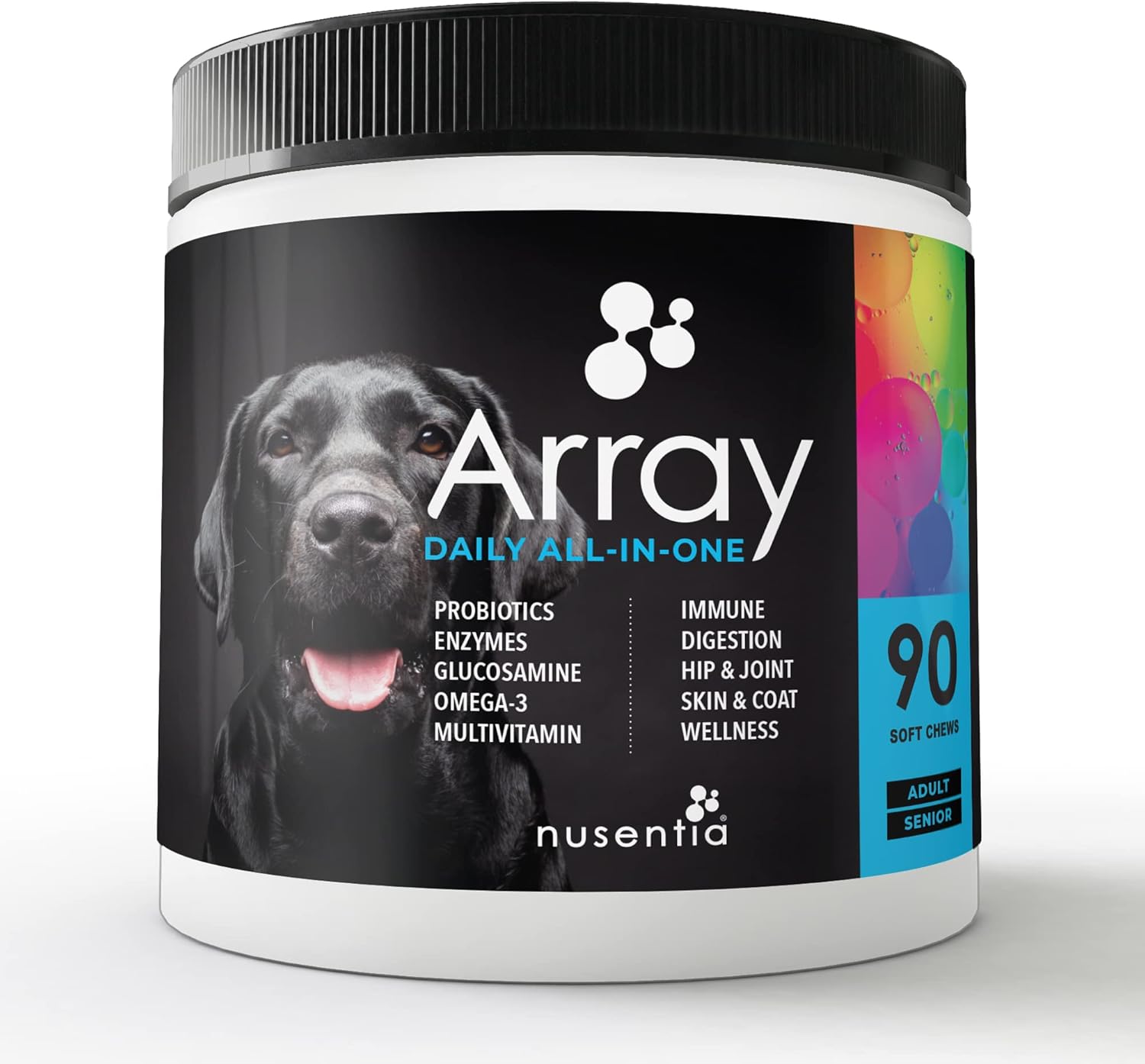 Vitaminas para perros con probióticos y enzimas Array Soft Chews (90 CT)  Suplemento multifuncional trata con apoyo digestivo