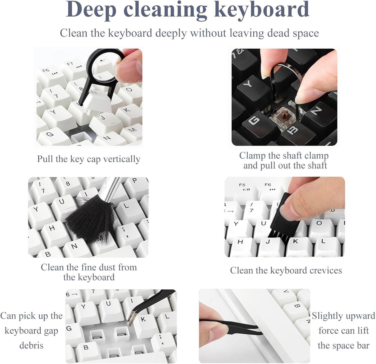 Kit de limpieza de cámara 18 en 1, pequeños accesorios multiherramienta con plumero de computadora, removedor de teclas de teclado, aerosol al
