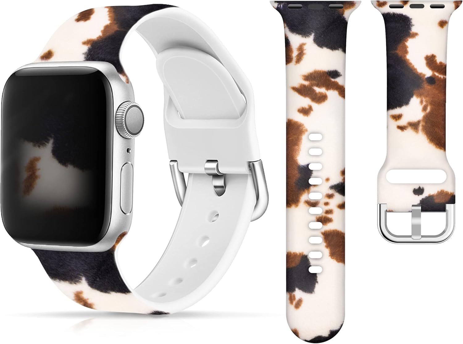 Correa de reloj compatible con Apple Watch de 1.496 in, 1.575 in, 1.614 in, 1.654 in, 1.732 in, 1.772 in, correa de repuesto con cierre clásico para