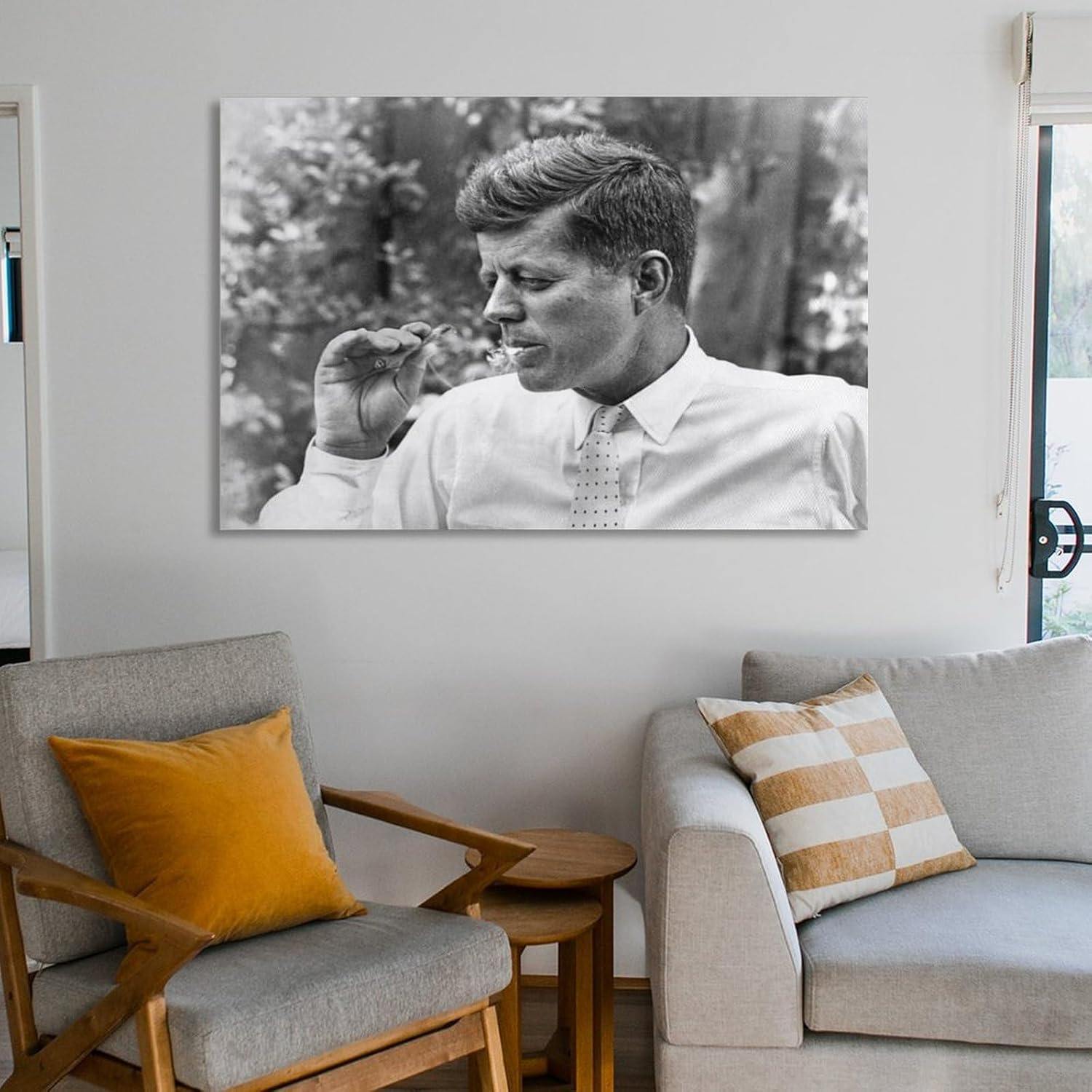 John F Kennedy JFK – Pósteres presidenciales para fumar marihuana en lienzo, pintura para decoración de pared, obra de arte, arte para decoración