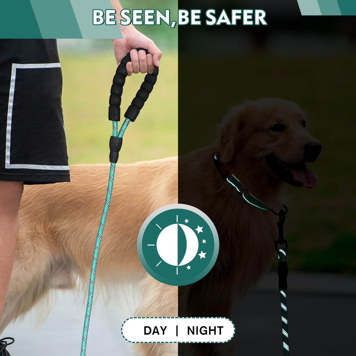 Martingale – Juego de collar y correa para perro, collar de perro con hebilla de liberación rápida, correa reflectante y collar ajustable para perro